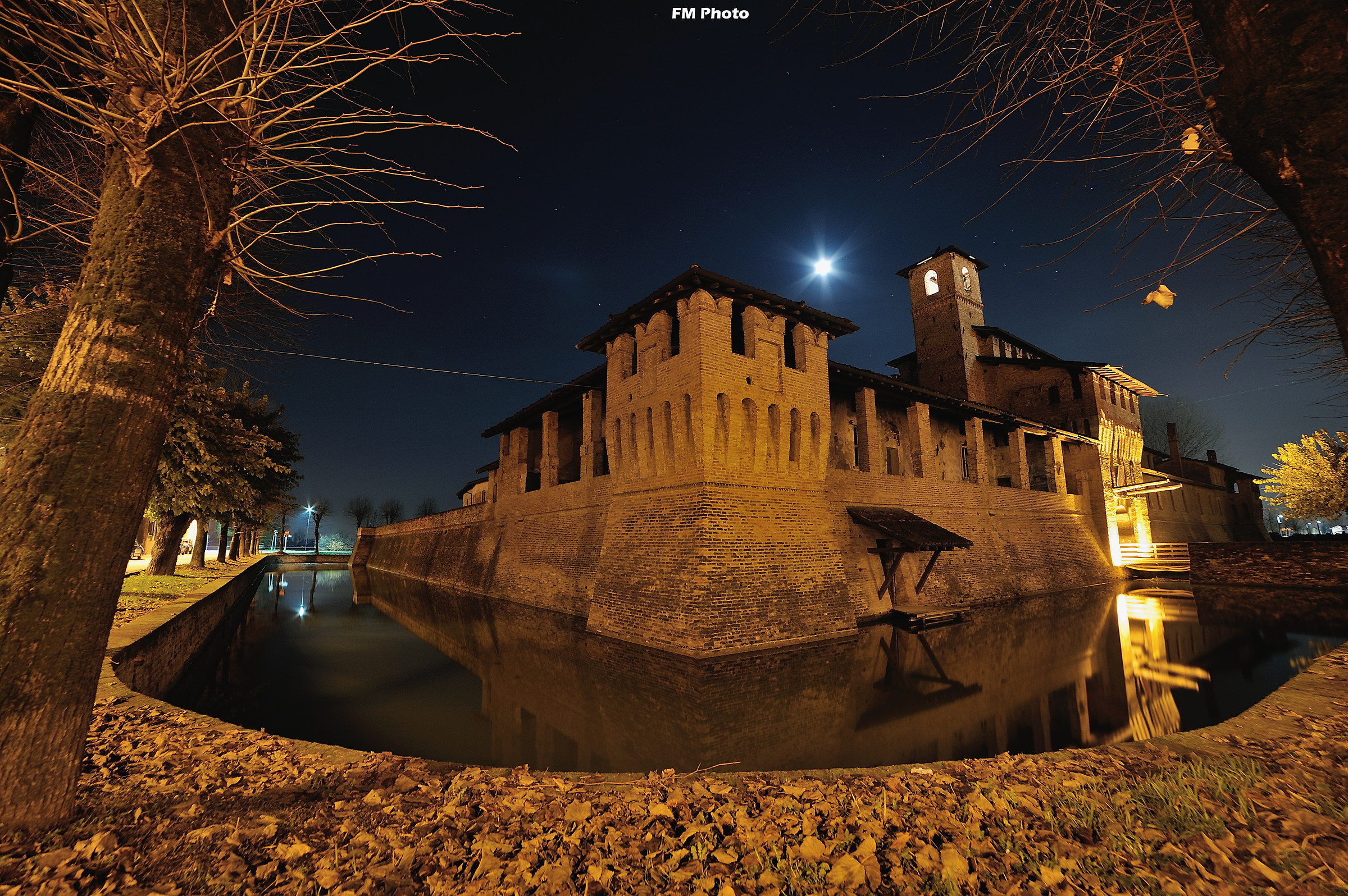 Castle of Pagazzano at Moonlight