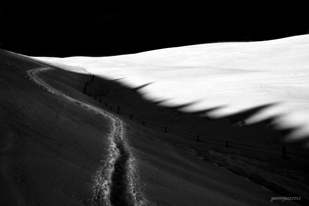 on the side of the shadow