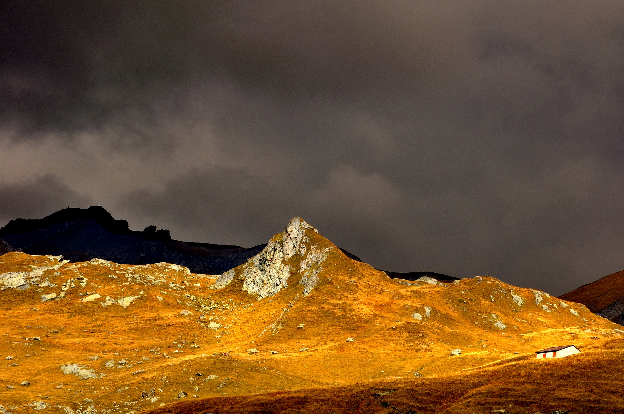 Val d'Ayas, storm coming Alpe Litteran