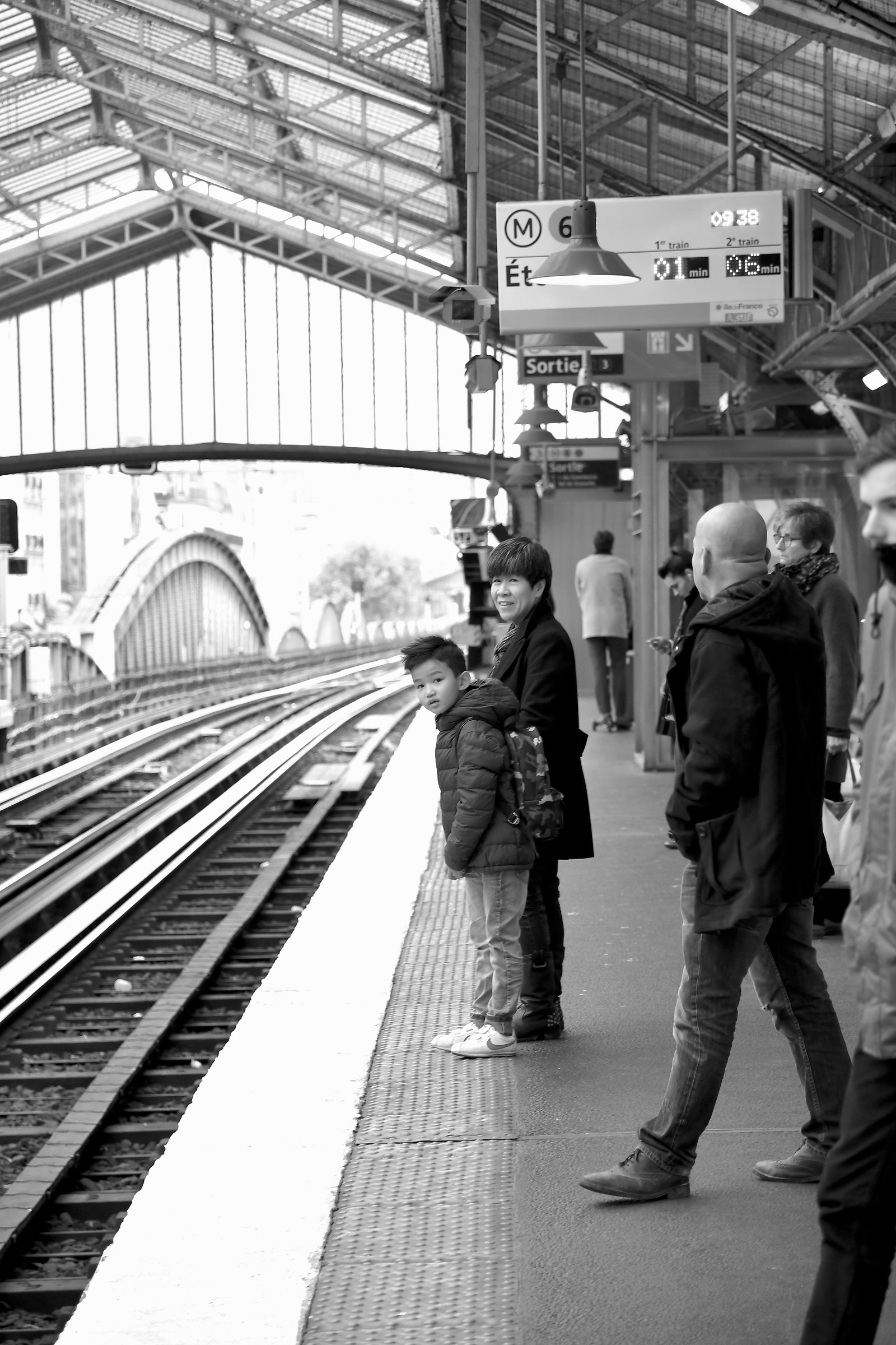 Waiting for the train
