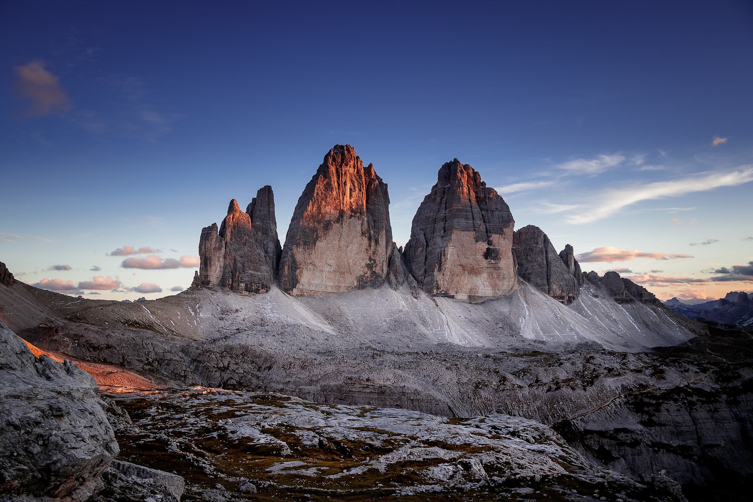 Sunset at Three Peaks of Lavaredo