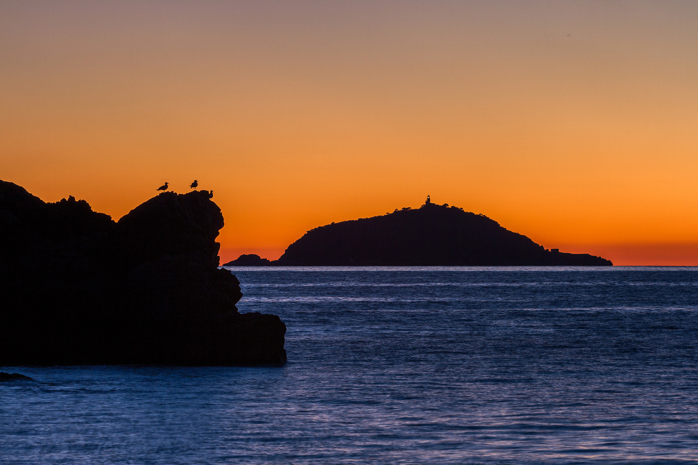 Tino Island at sunset