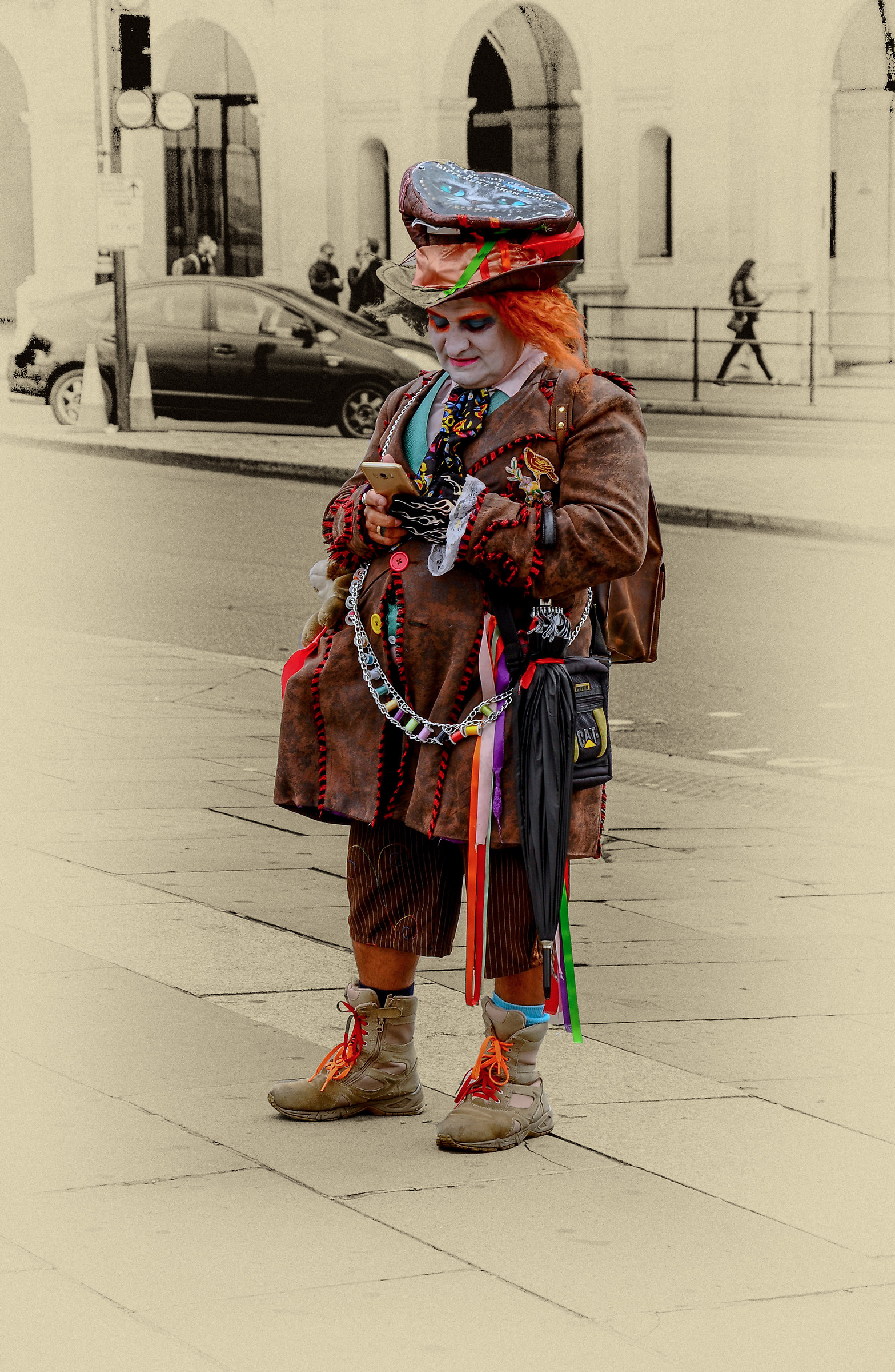 Cappellaio matto a Trafalgar Square