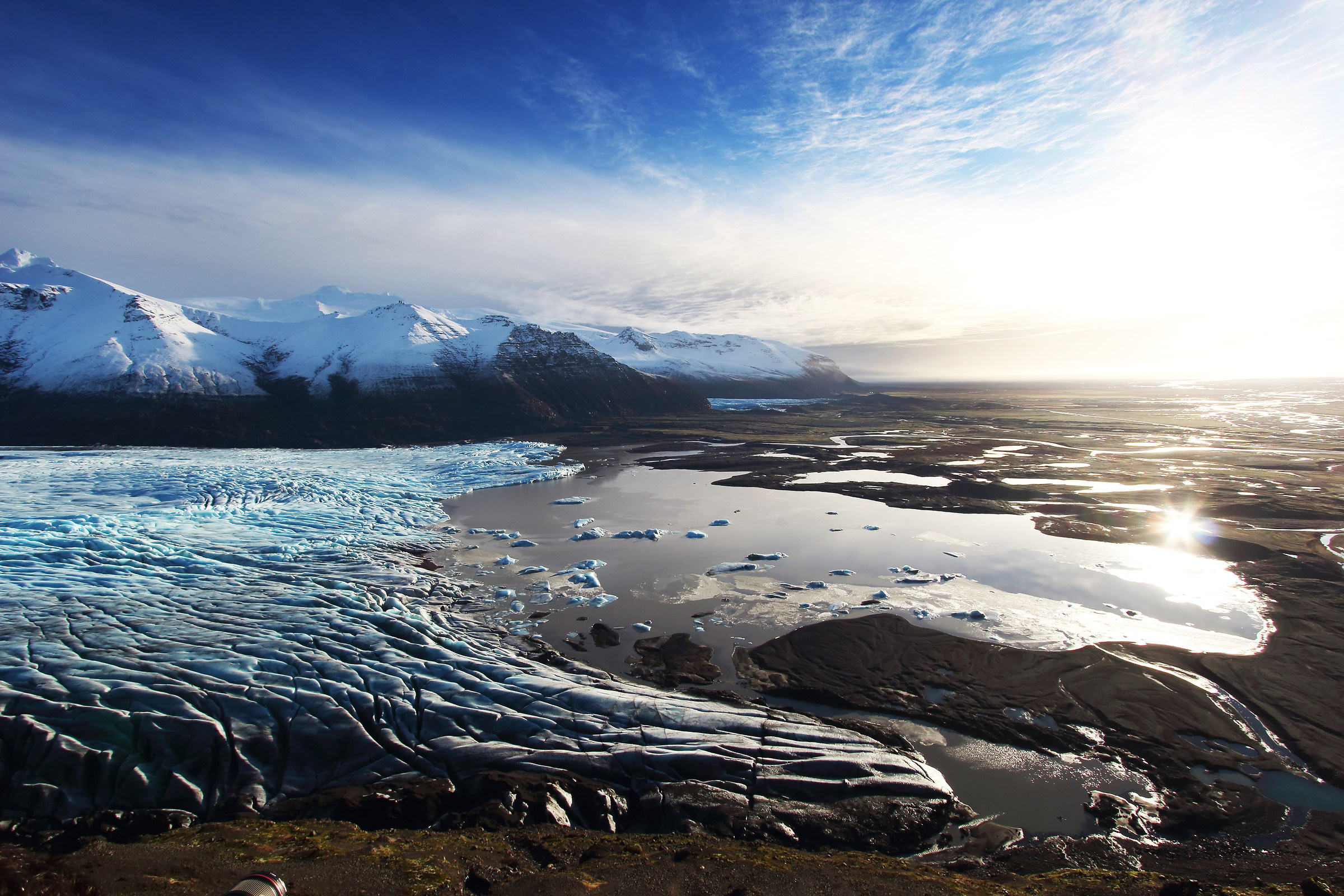 Glaciers and Arctic lights