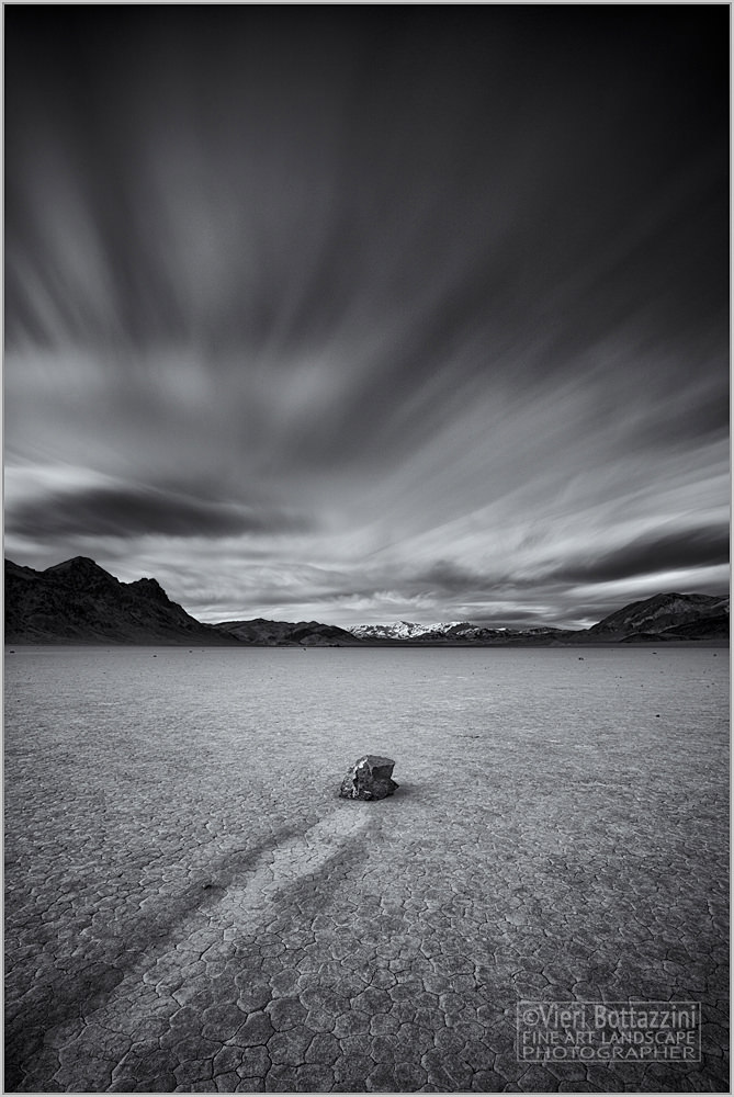 Poetic B & W at Racetrack, Death Valley