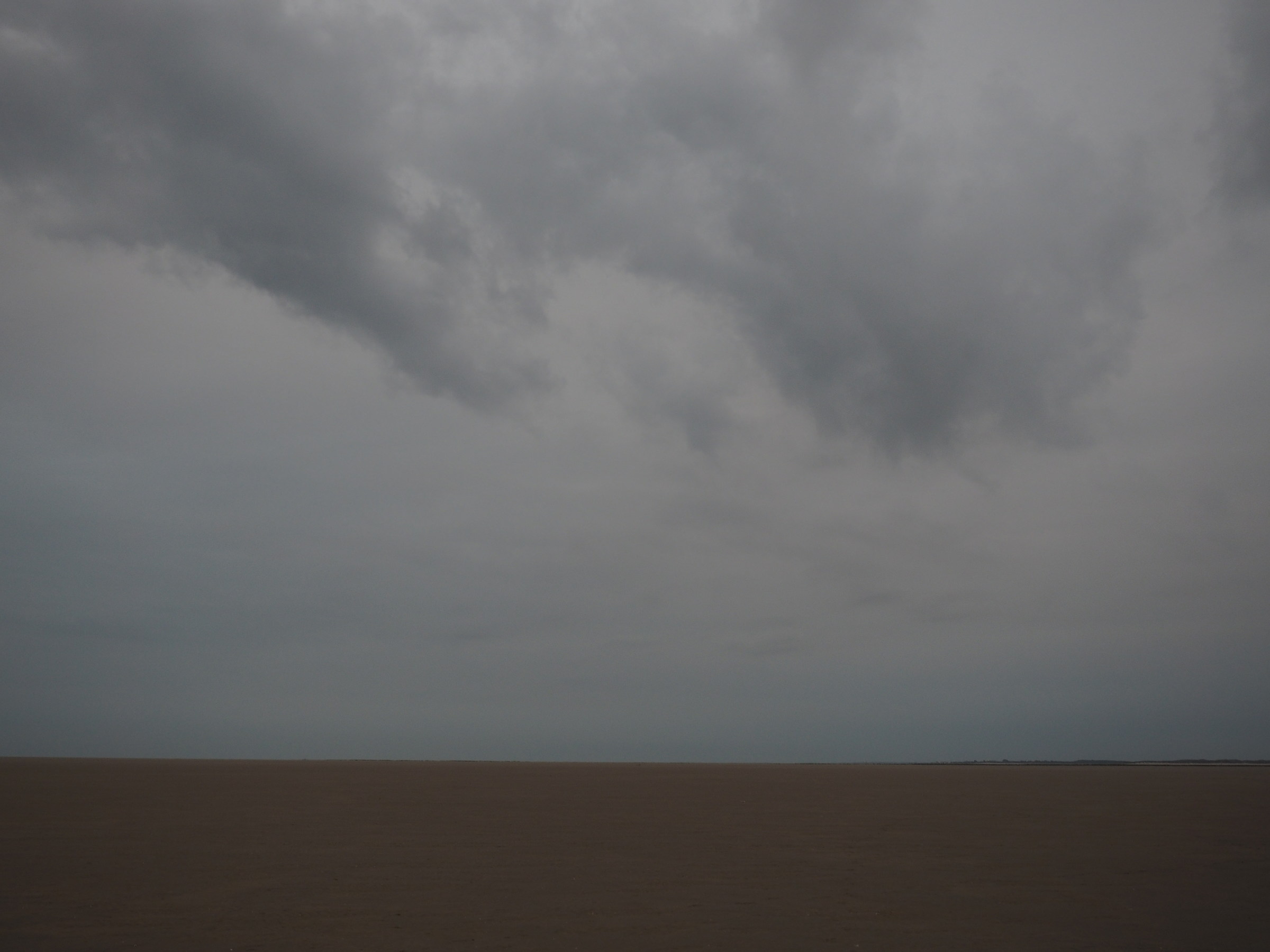 low tide at Romo, late evening: sea gets dried quickly