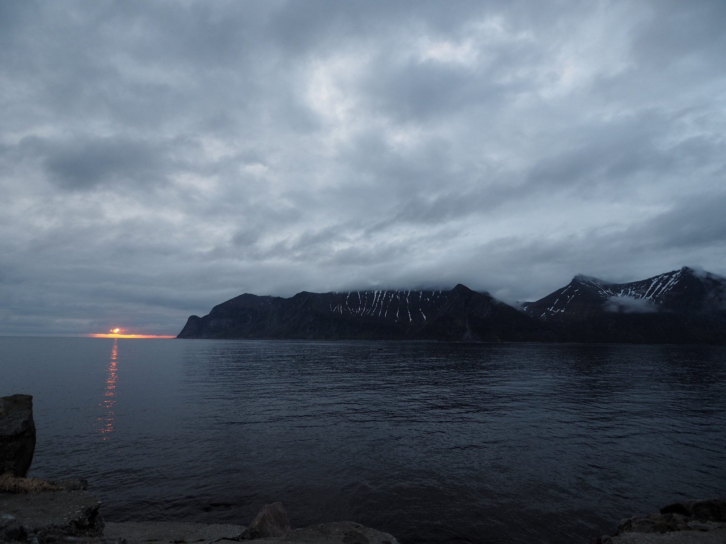 Midnight Sun in Mefjordvaer, summer 2016