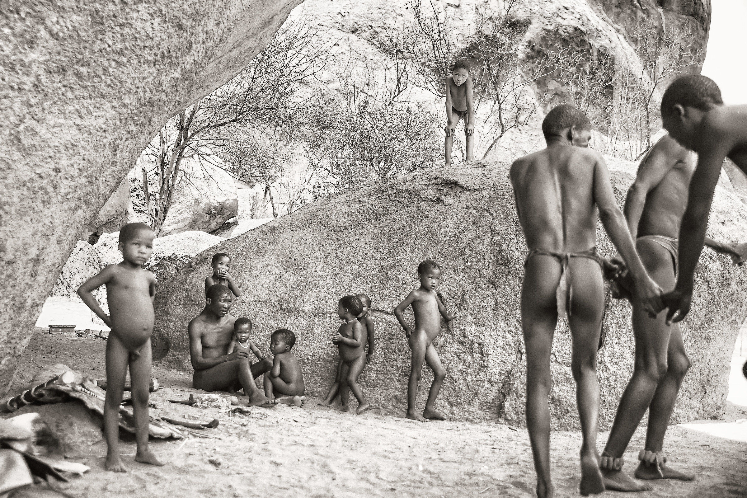 San people. Near Omararu, Namibia, 2017.