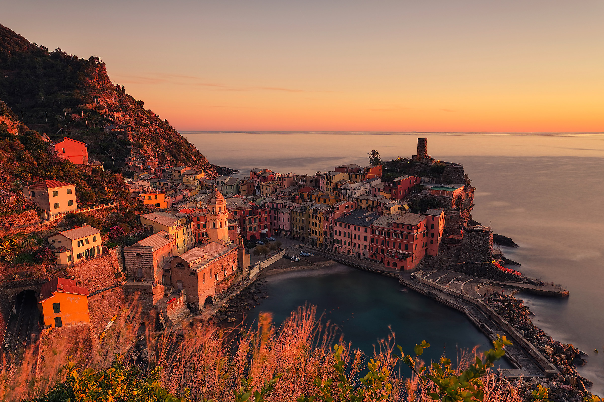 Vernazza nella luce del tramonto