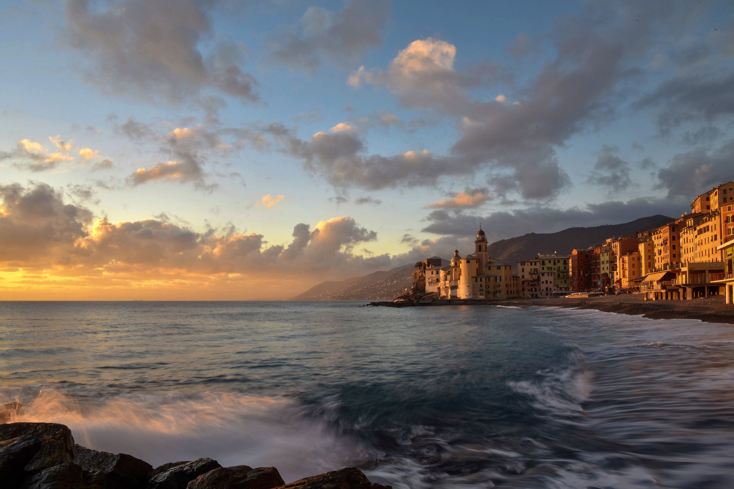 Camogli at sunset