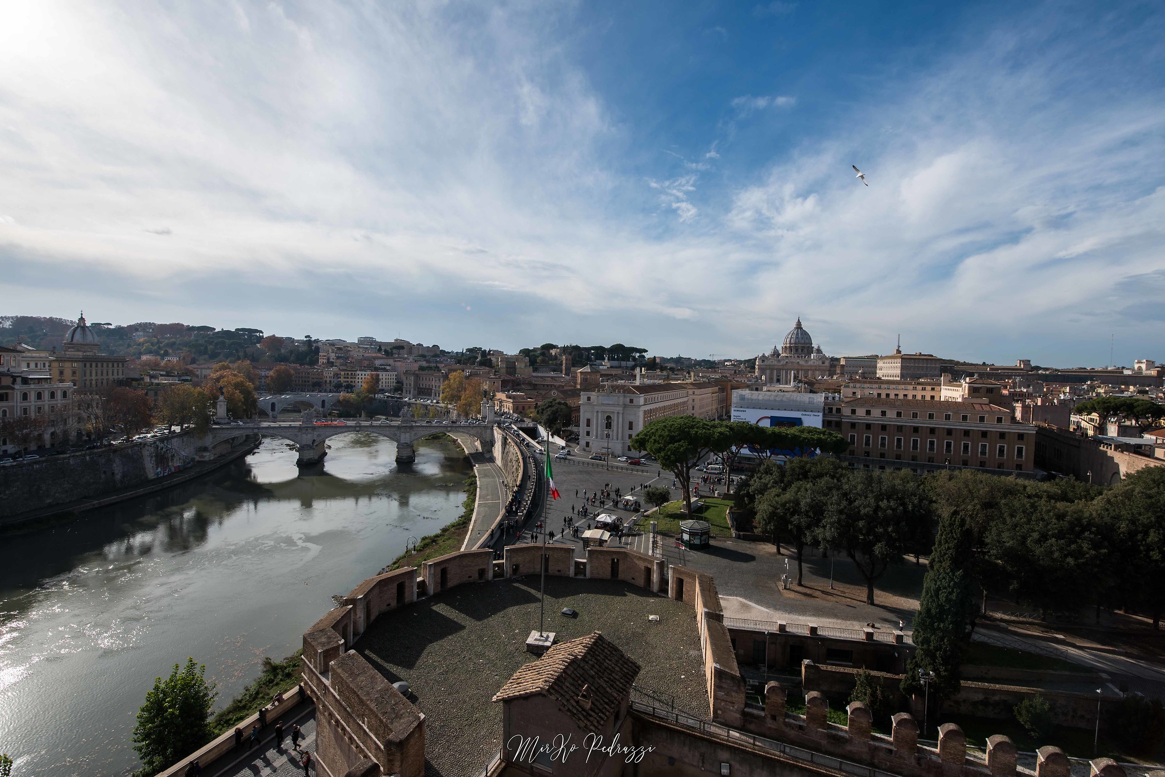 Panoramic view of Tiber San Pietro