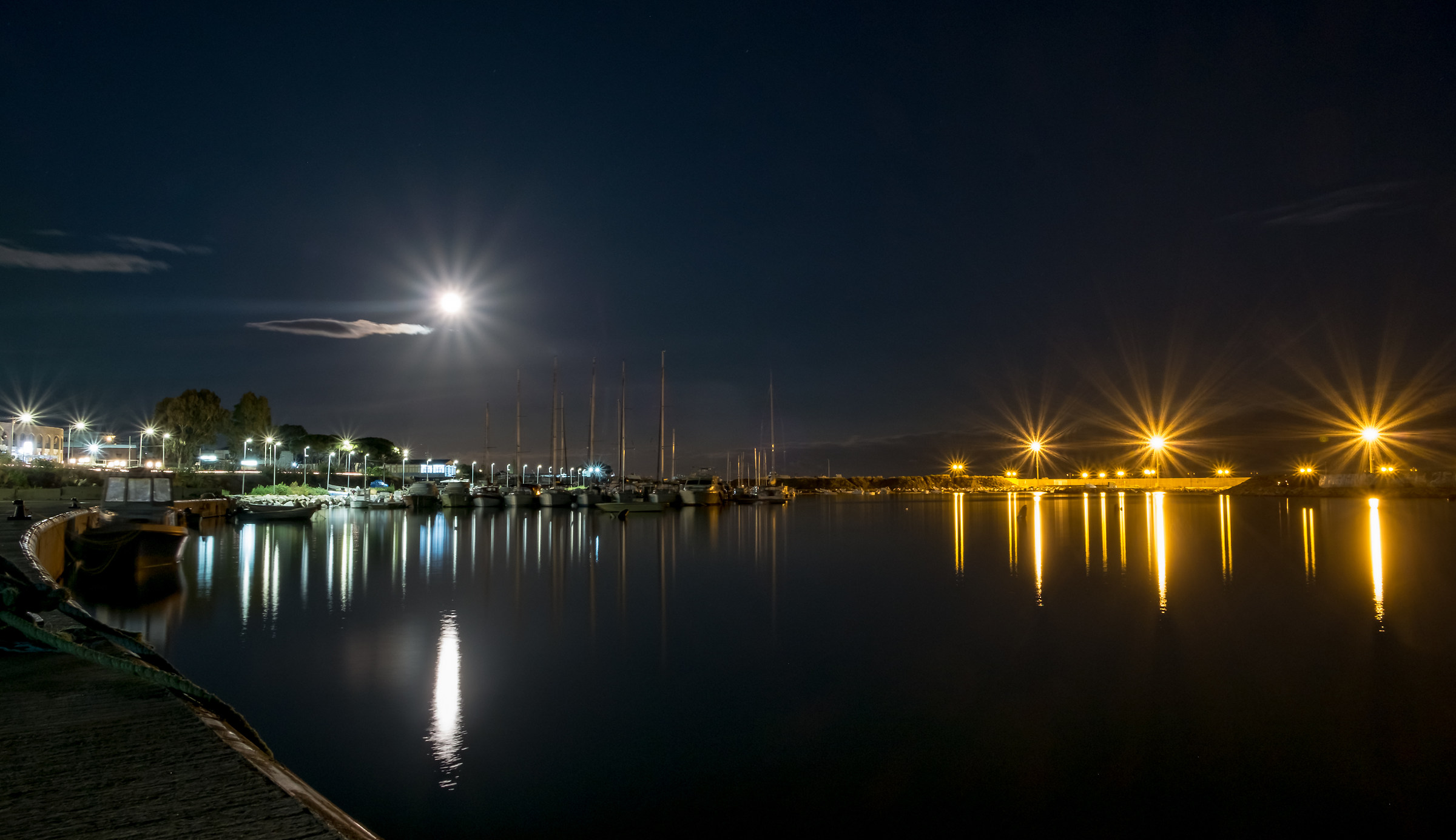 The Moon on the Port
