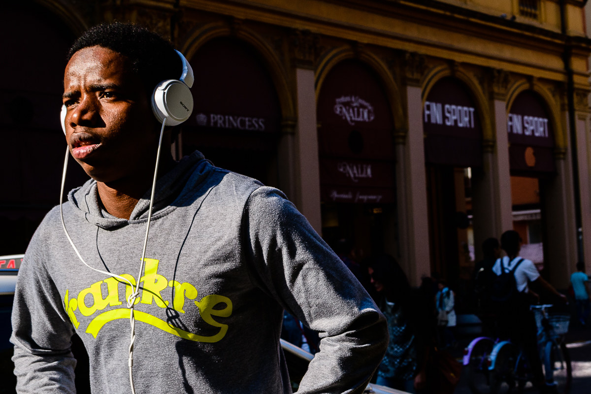 Listening to music in Bologna