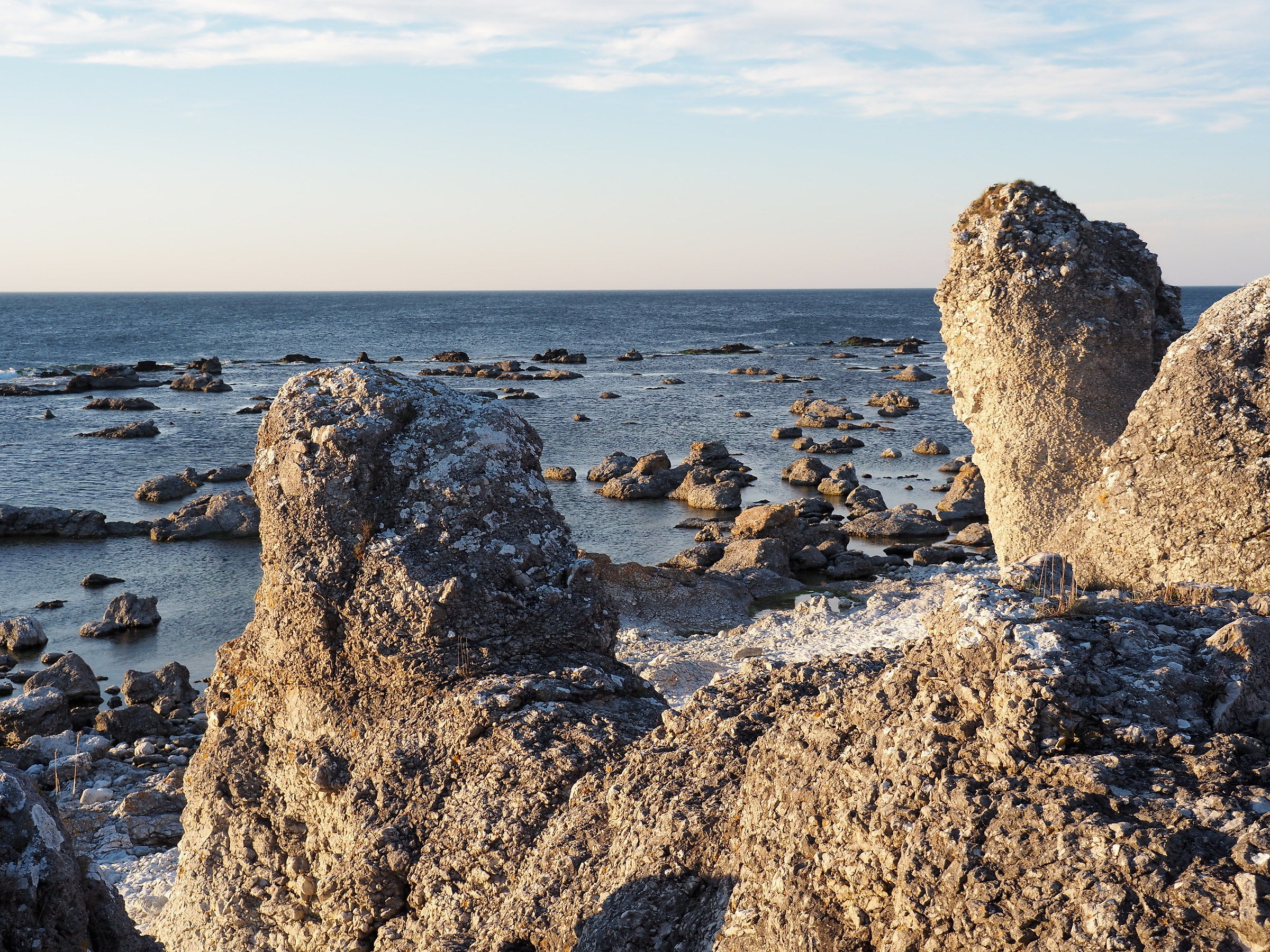 crossing labyrinths of bizarre stones to reach the sea