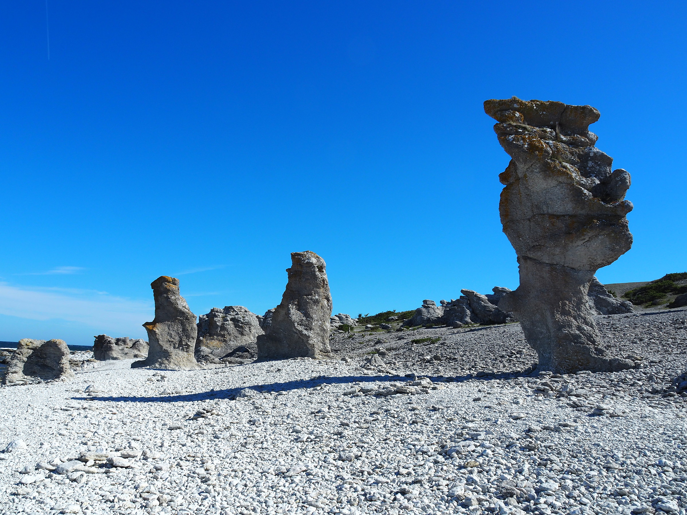 beach of strange shaped stones, Rouark of Gotland.