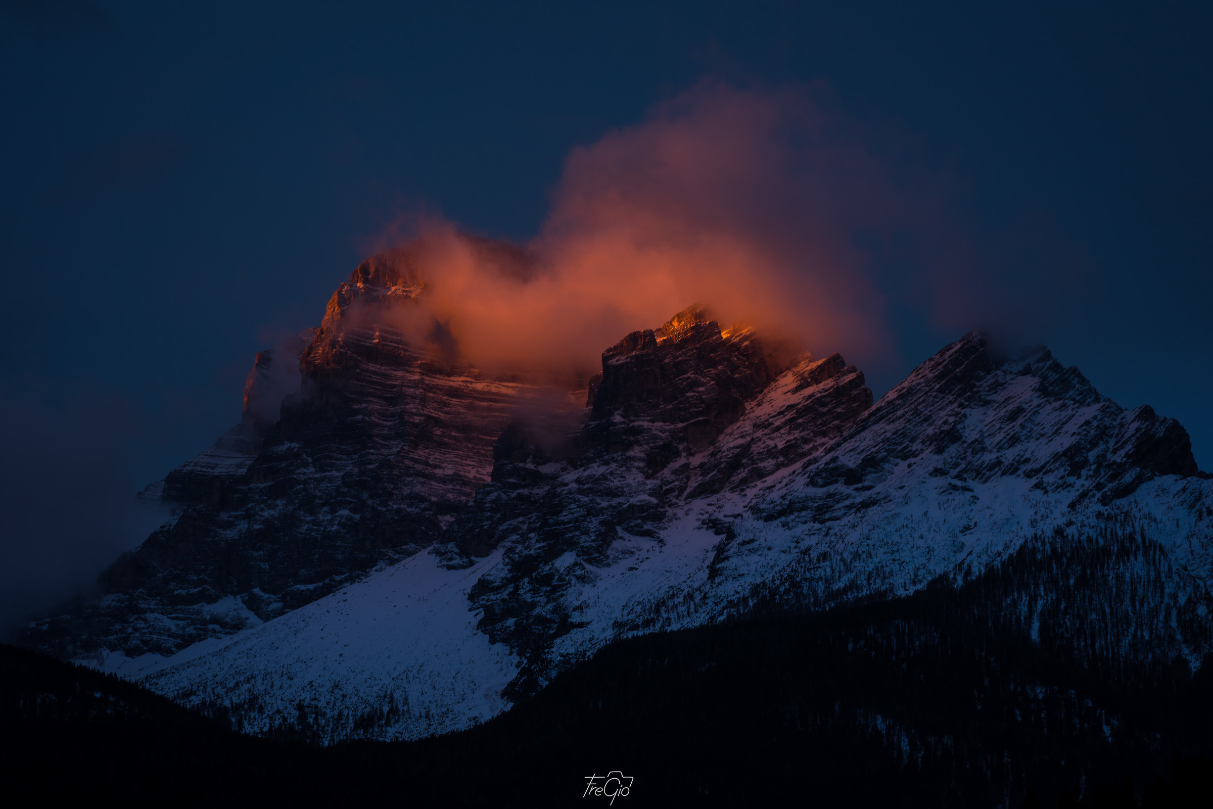 A shadow in the Immaculate light of the 8th of December