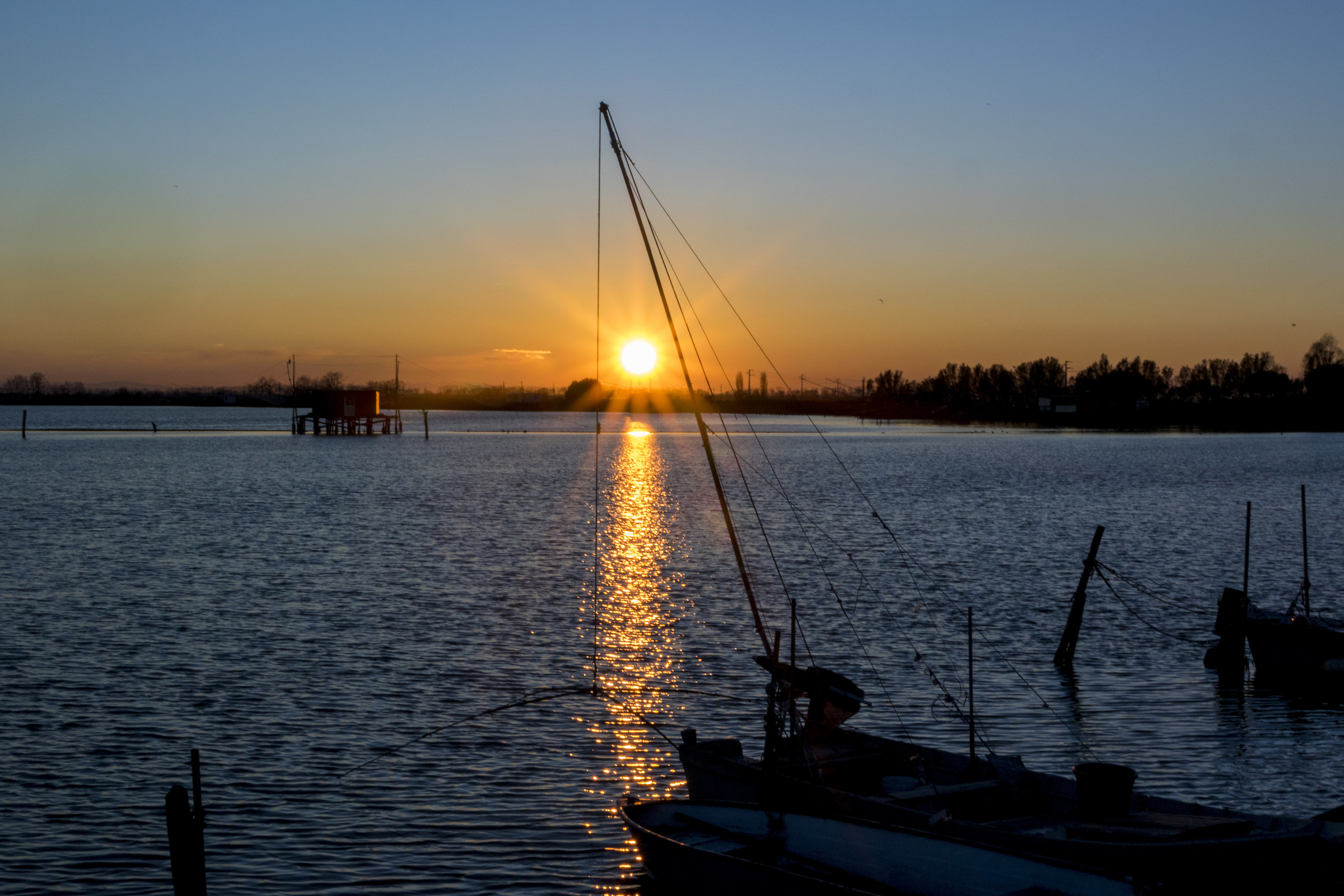 A sunset in Comacchio