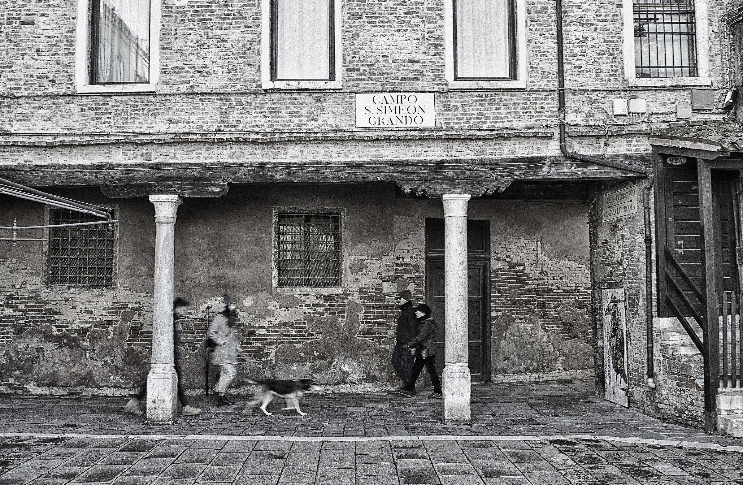 up and down between the fields