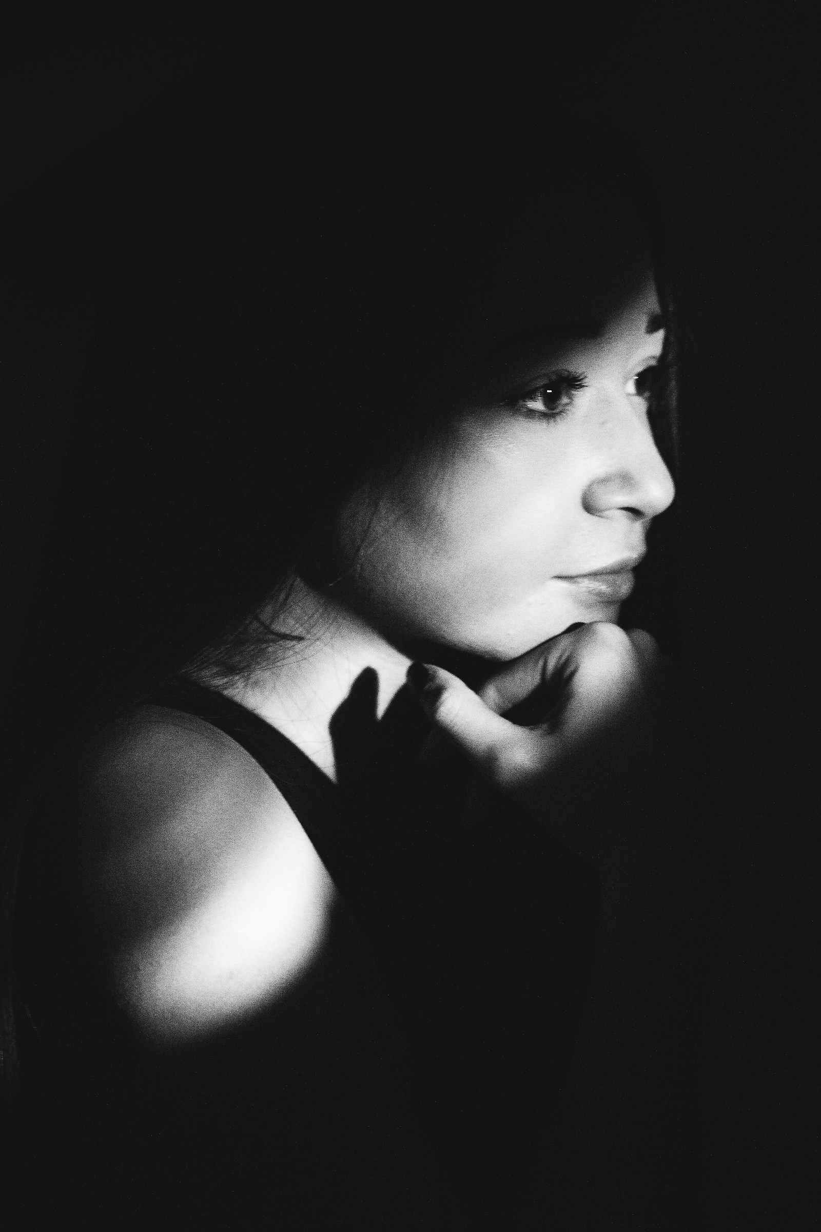 Ritratto con pennellata di luce