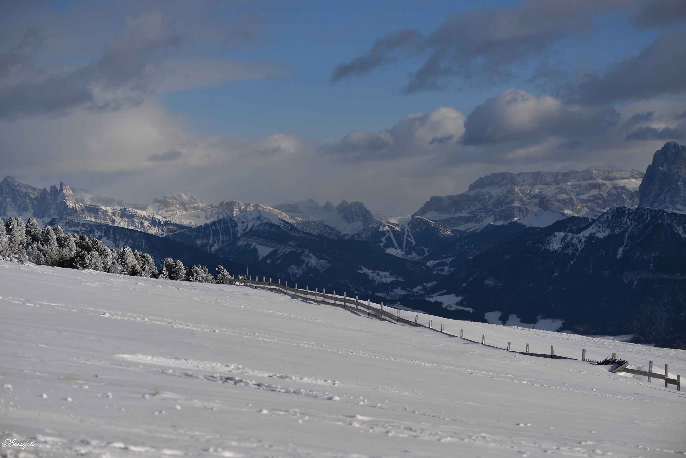 Corno del Renon view towards the Sciliar massif