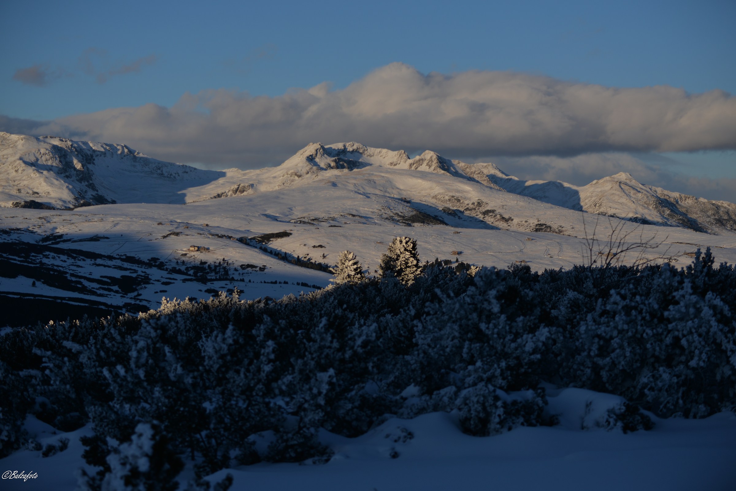 Villandro Alp at dusk