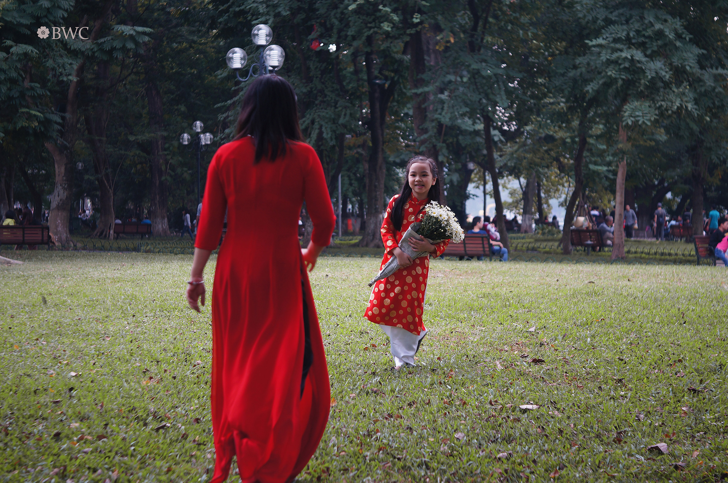 Little Girl Posing With Her Grandma