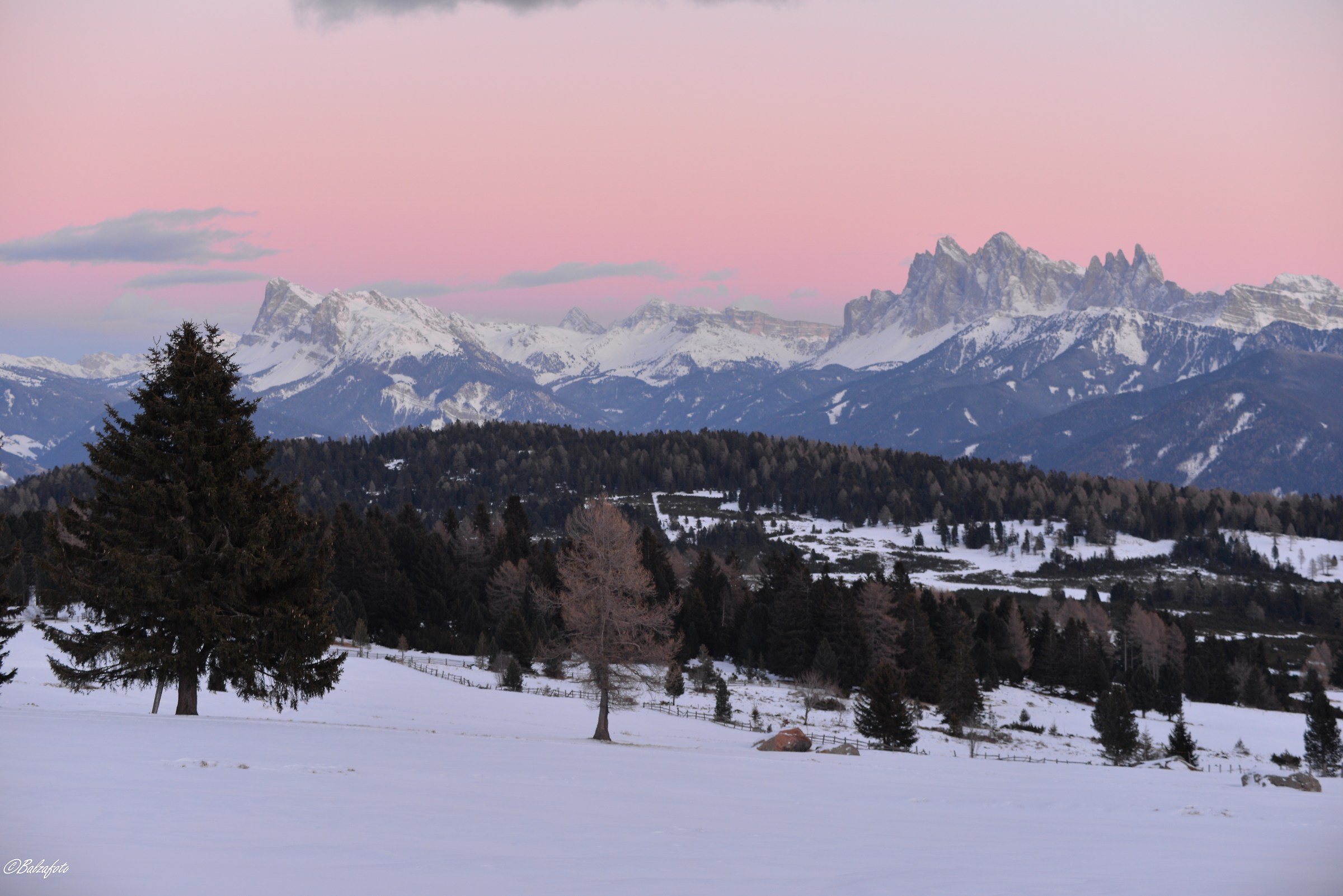 Alpe di Villandro with a view towards the Sciliar