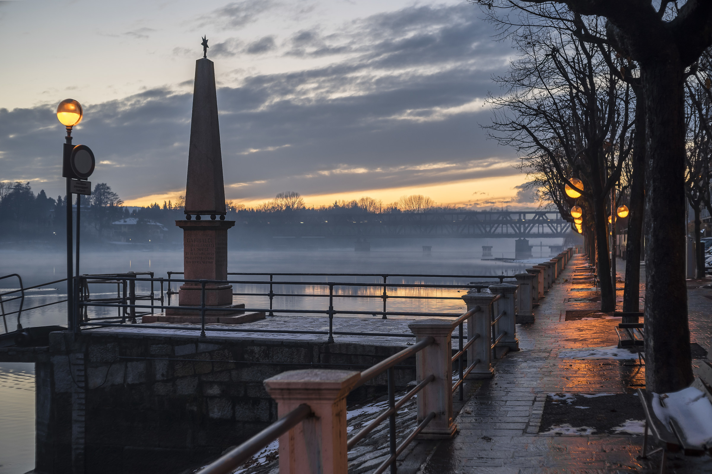 Sunset on the riverfront - mid-December - 9