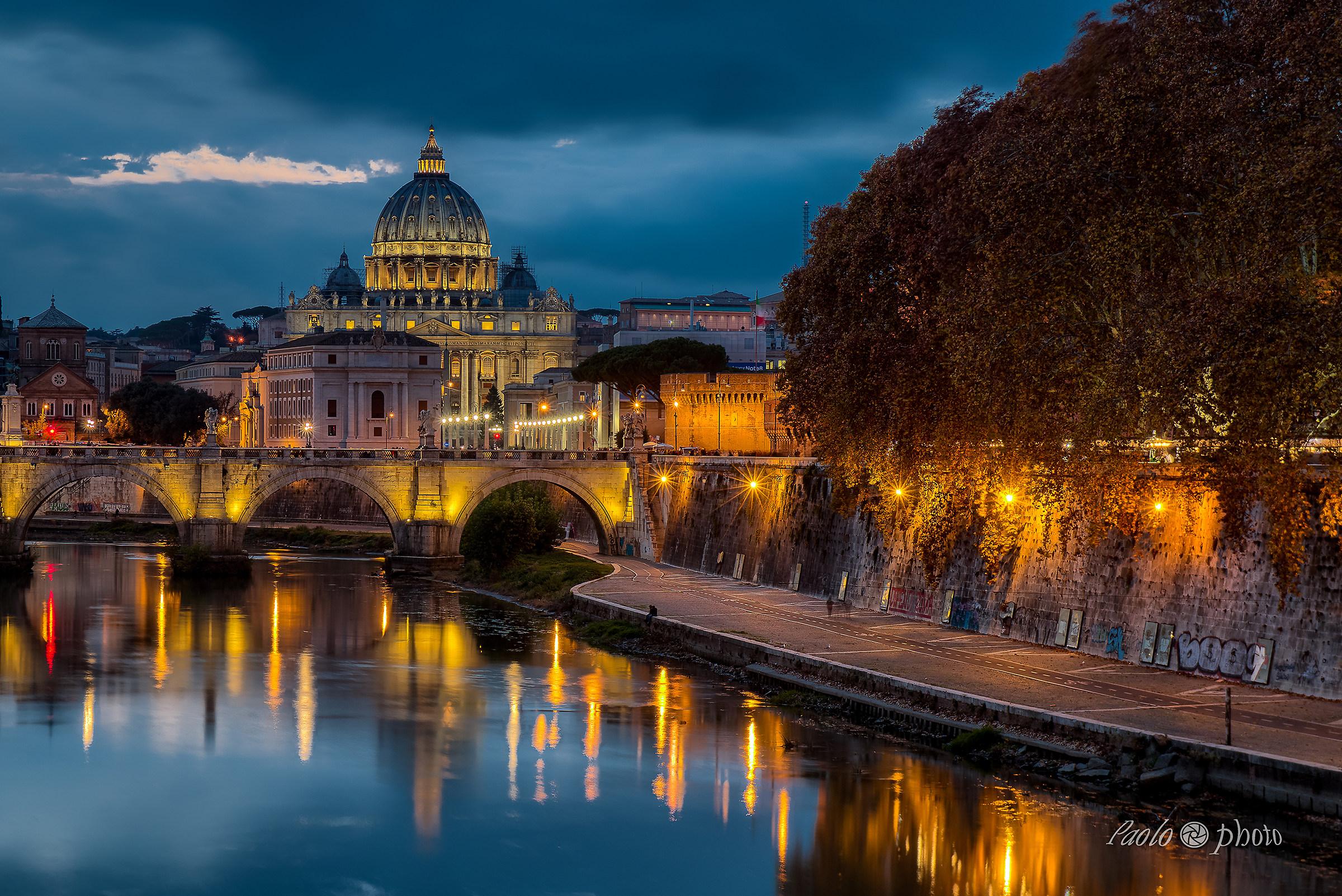 Rome at the blue hour