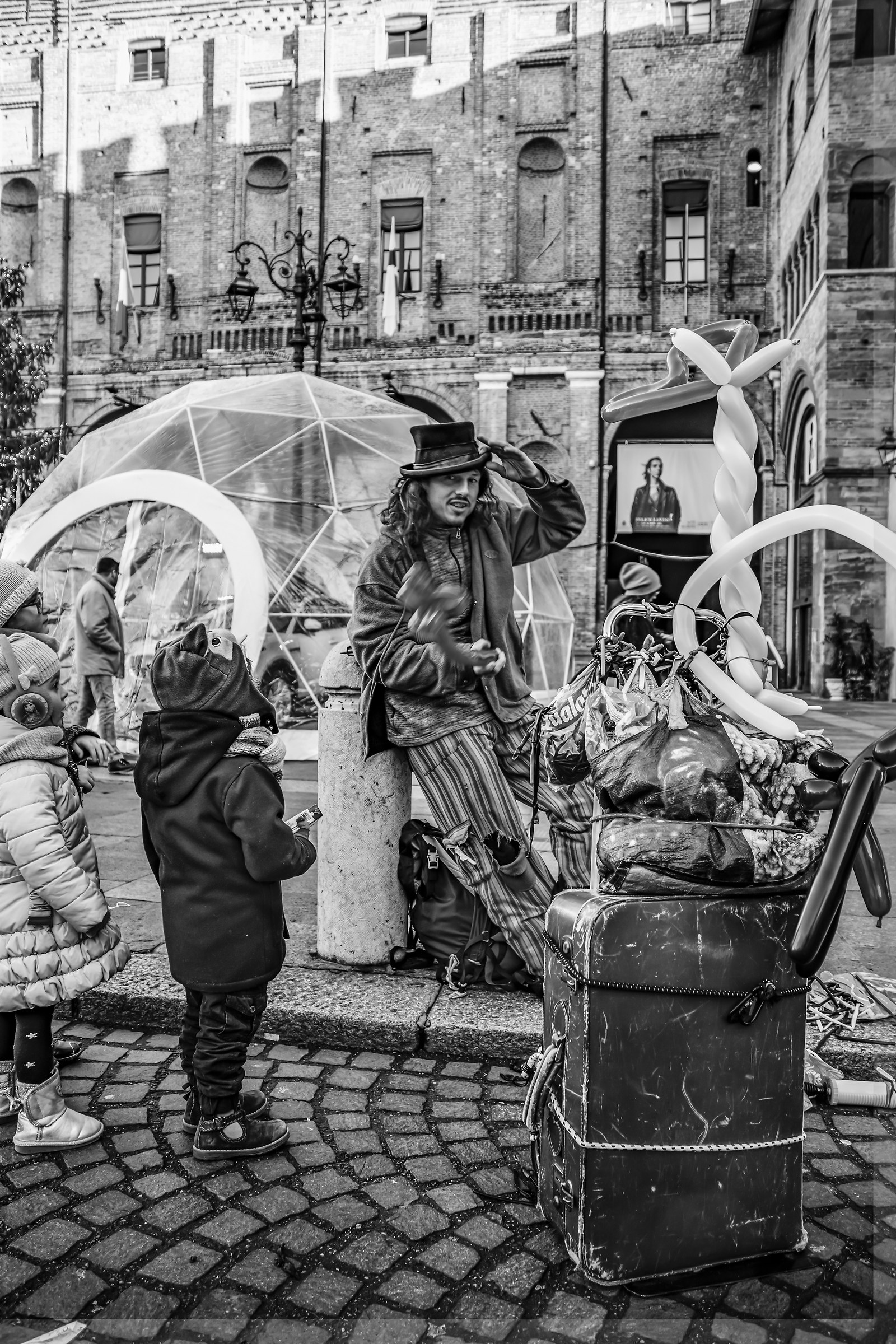 the man with the BN suitcase