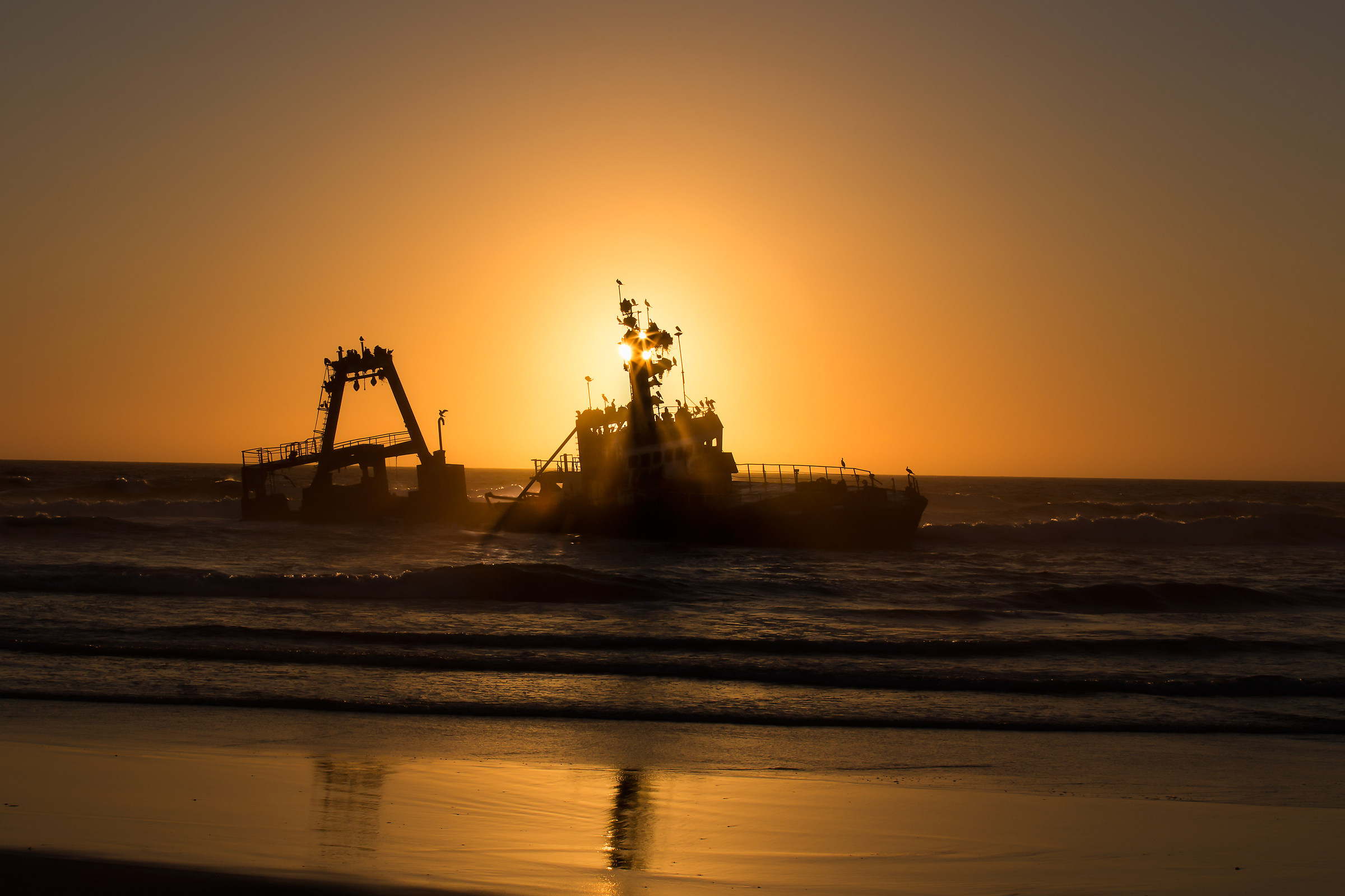 A shipwreck. Skeleton coast, Namibia, 2017