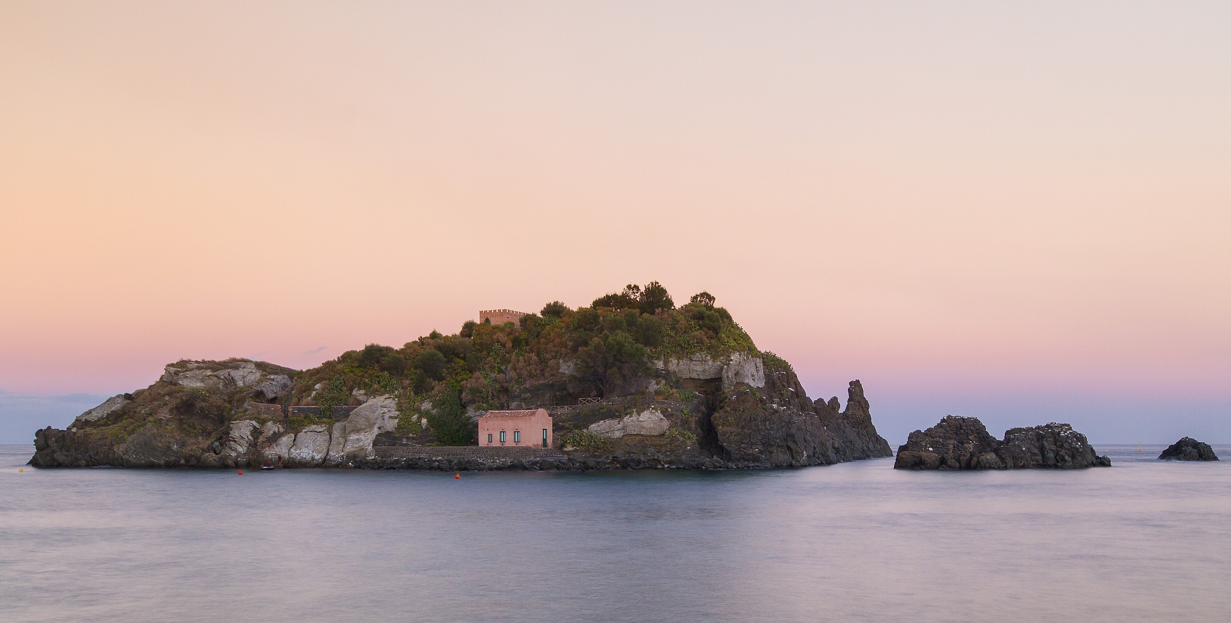 Lachea island at sunset