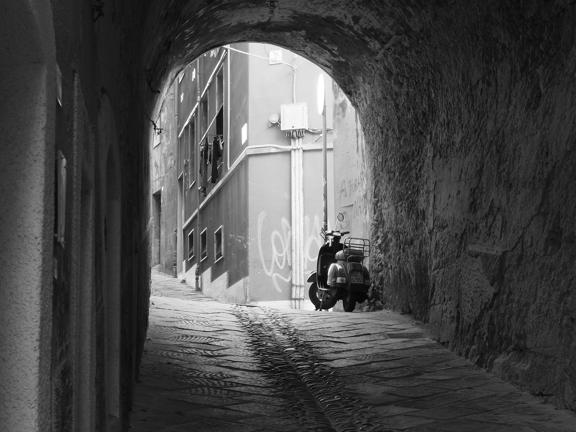 In the streets of Cagliari.