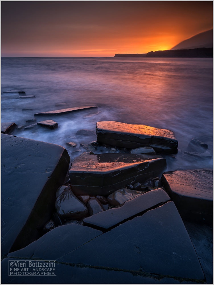 Dopo il tramonto a Kimmeridge Bay, Dorset