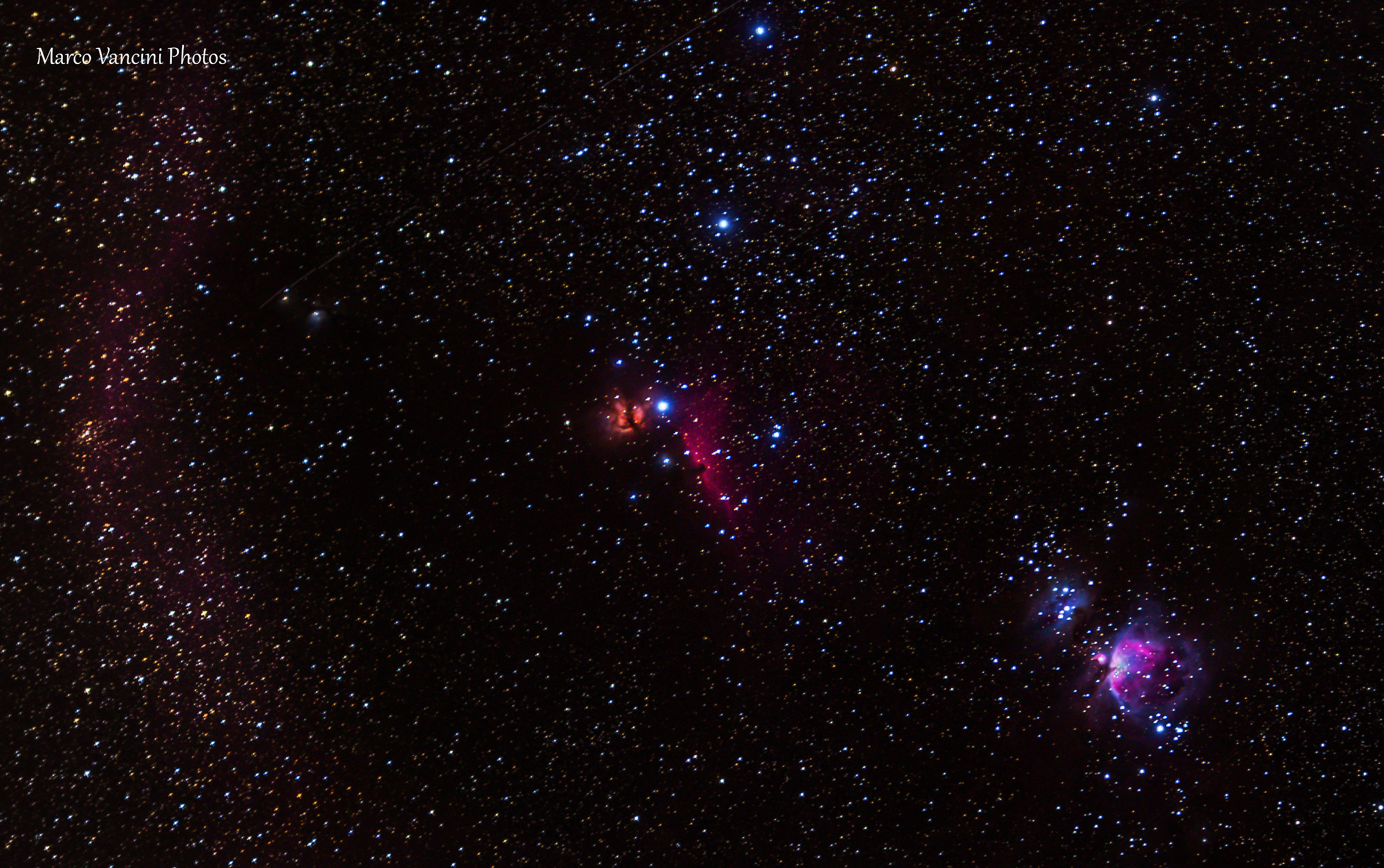 Orione e nebulosa testa di Cavallo