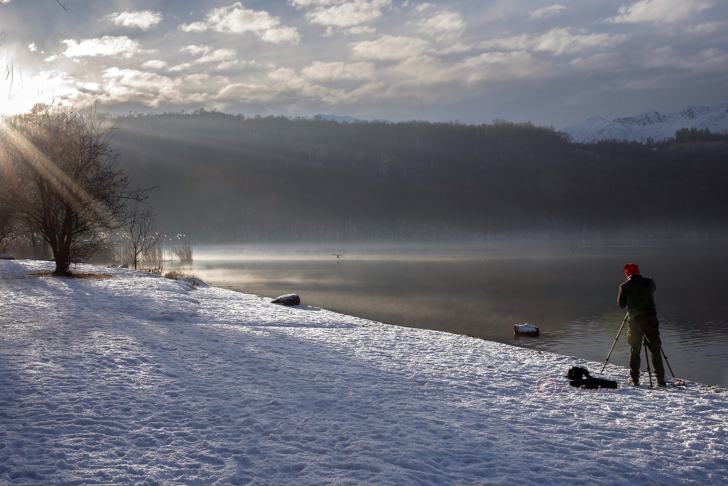 The lake in winter.