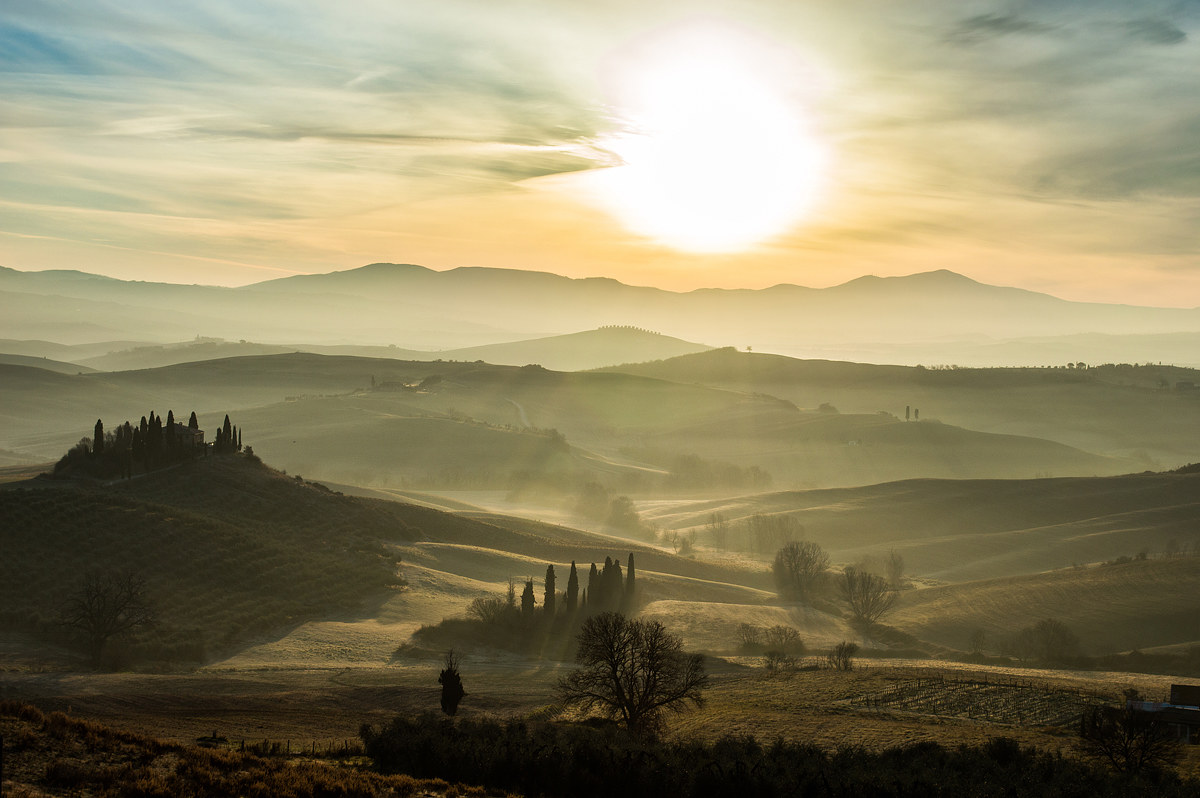 The sinuous Tuscan hills