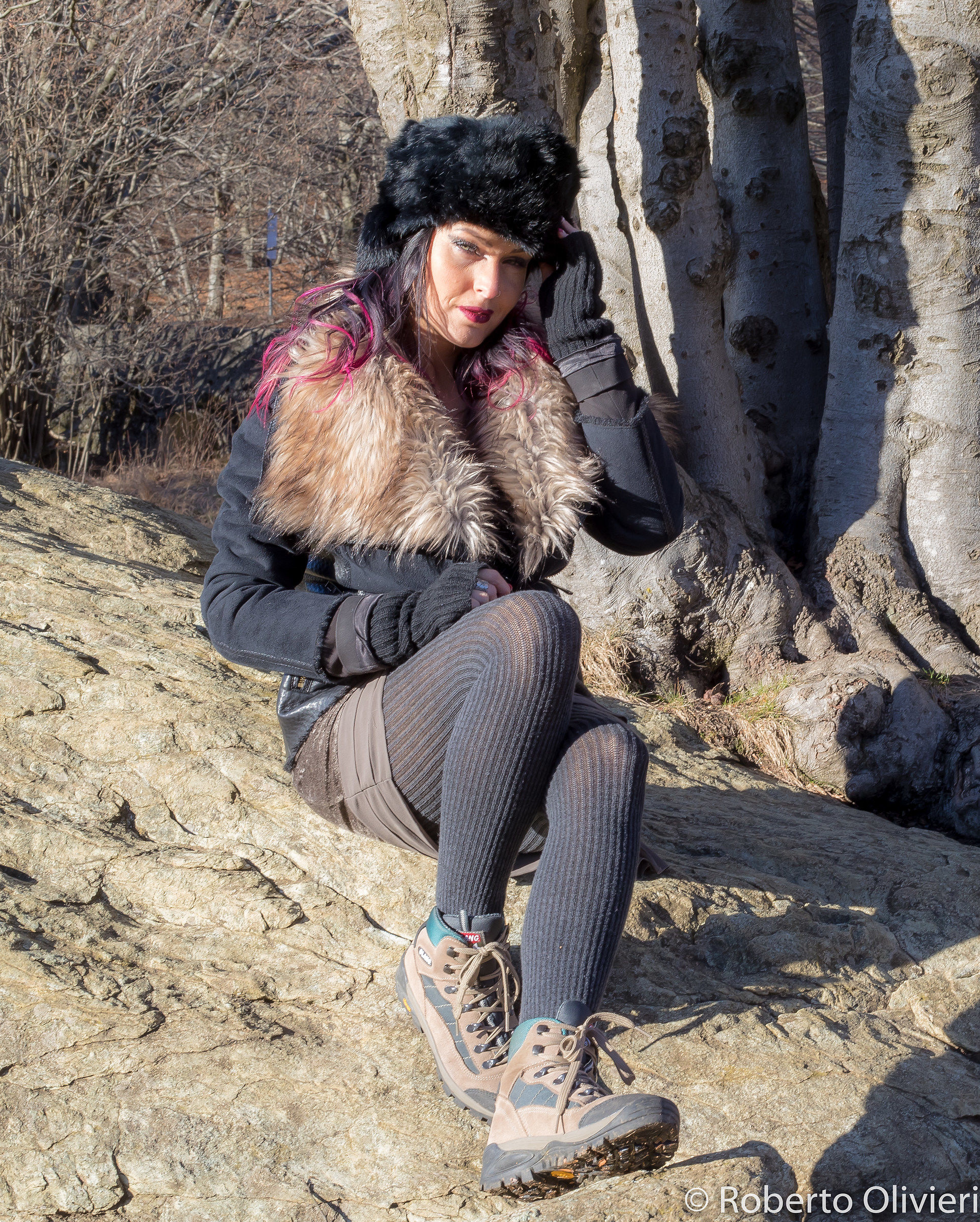 elisa joy tired in iced shoot @monte beigua and meadows