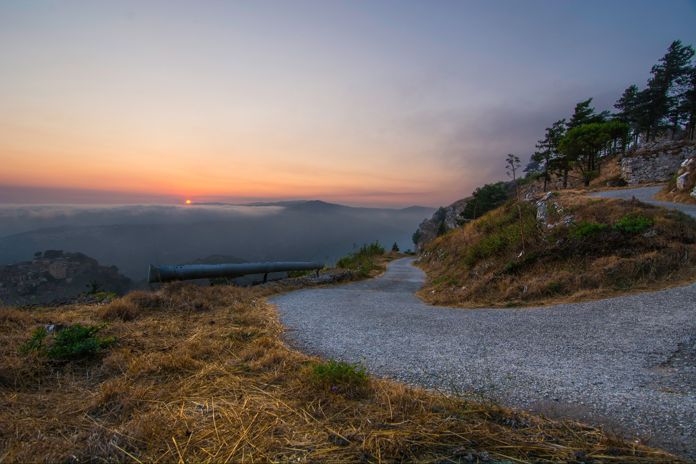 Tramonto dall'osservatorio di Tiriolo