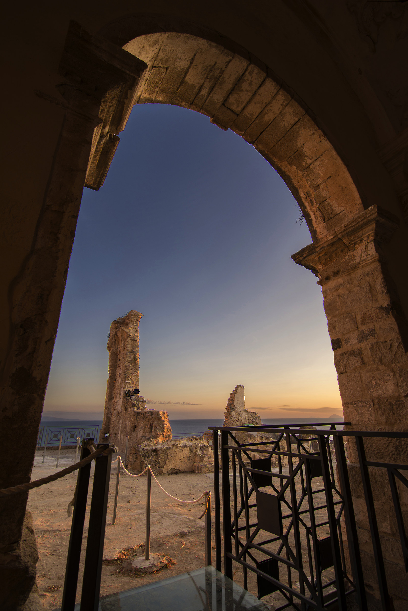 Sunset from the ruins of the Royal Castle of Amantea