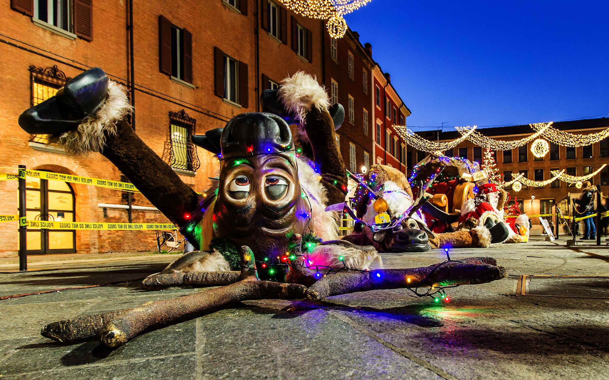 Santa Claus is falling