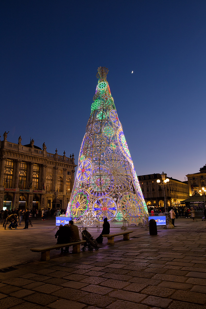 L'albero di Natale di Piazza Castello a Torino.