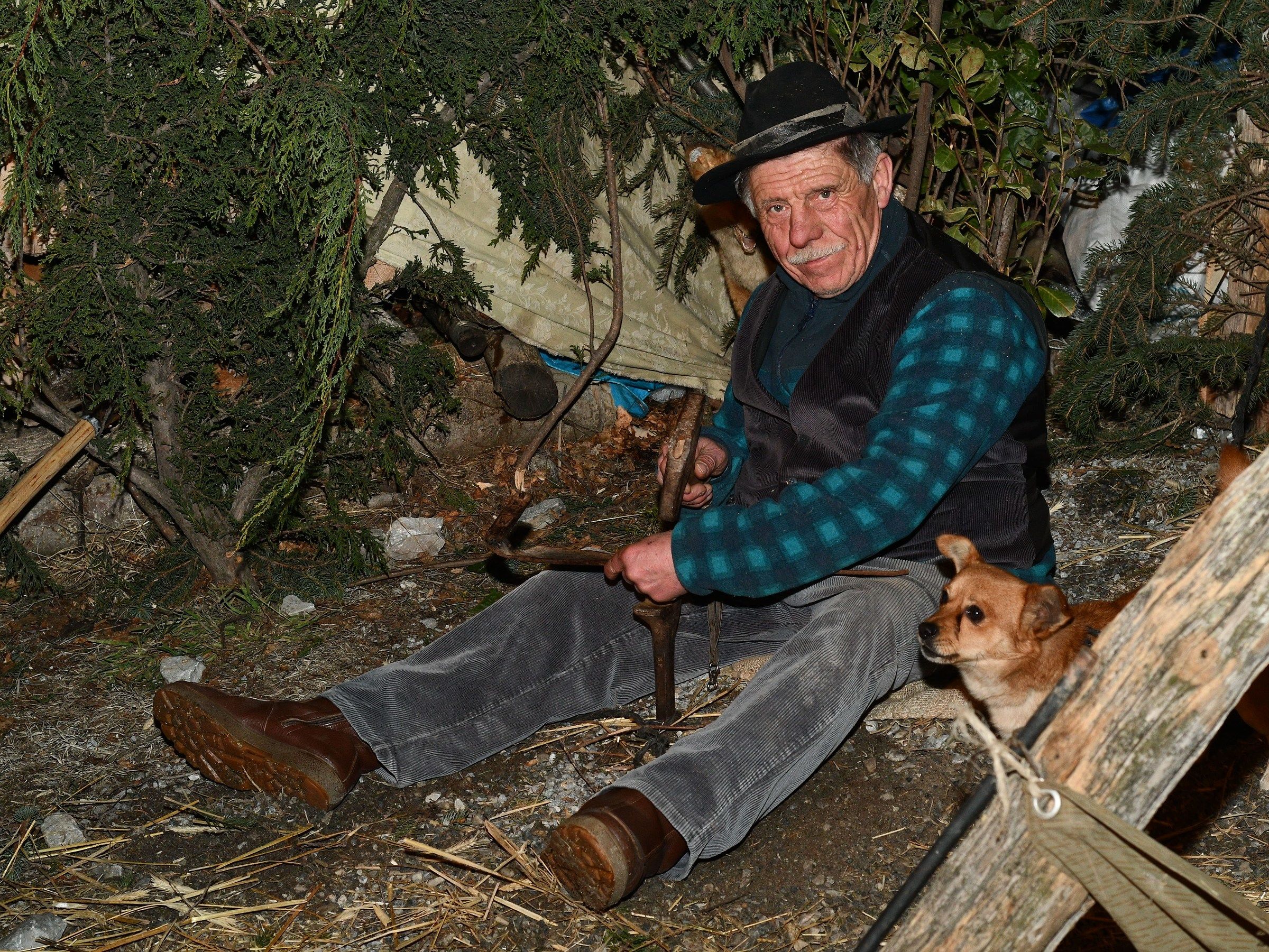 Luigi while beating the iron