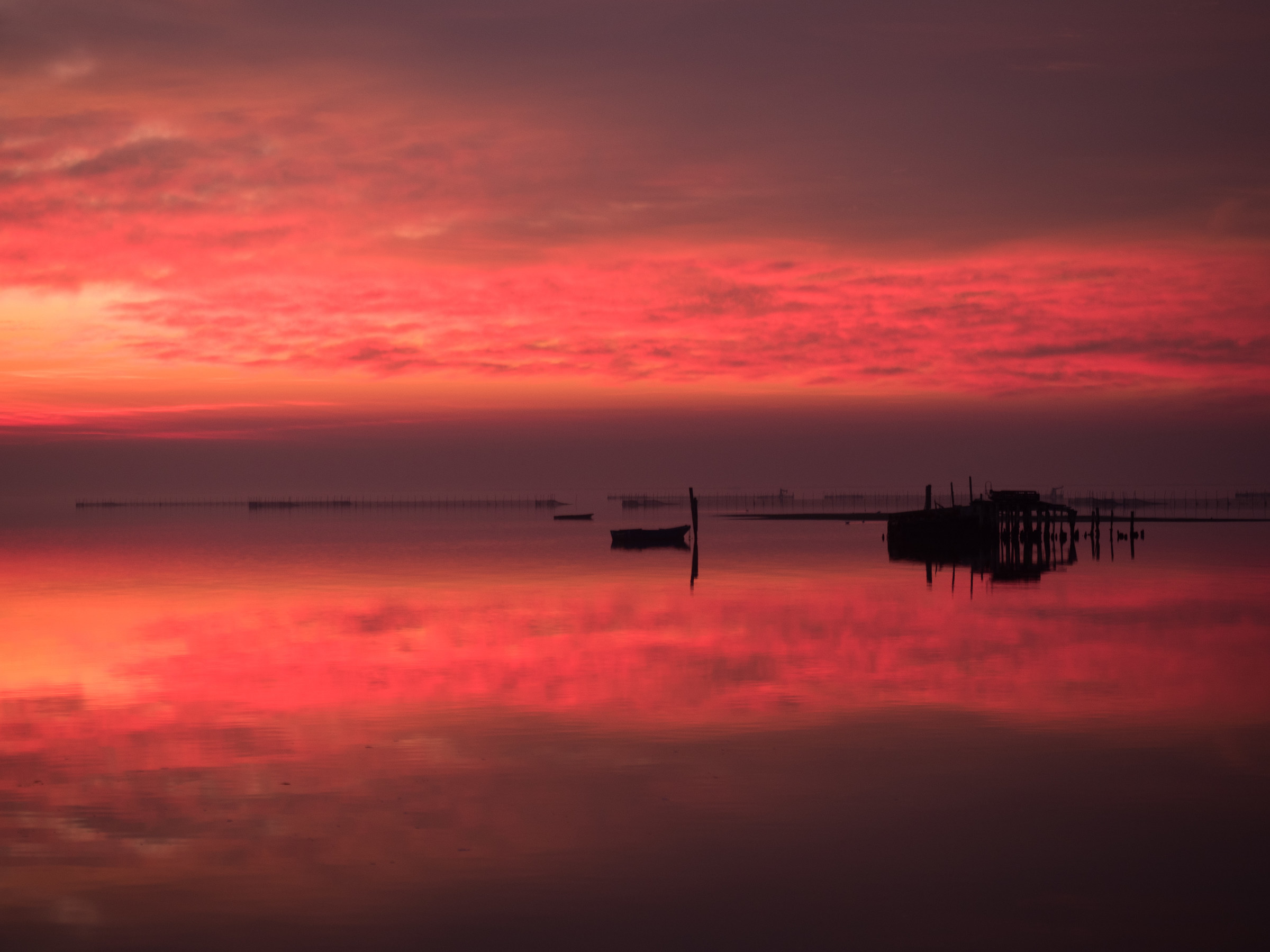 red in the evening ...