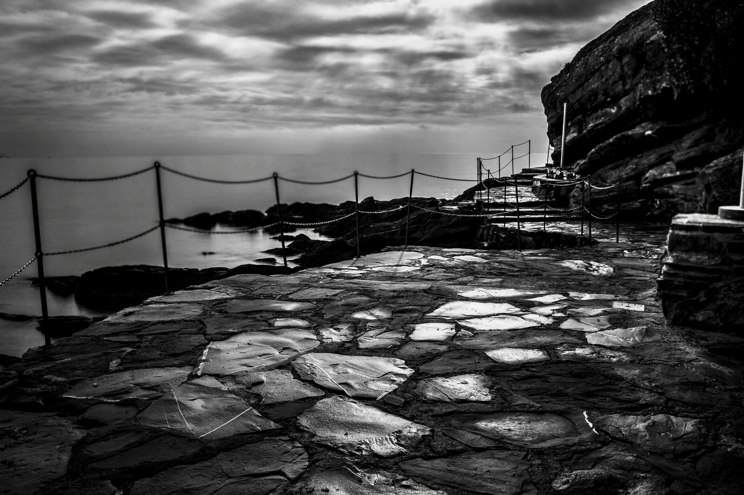 morning in black and white