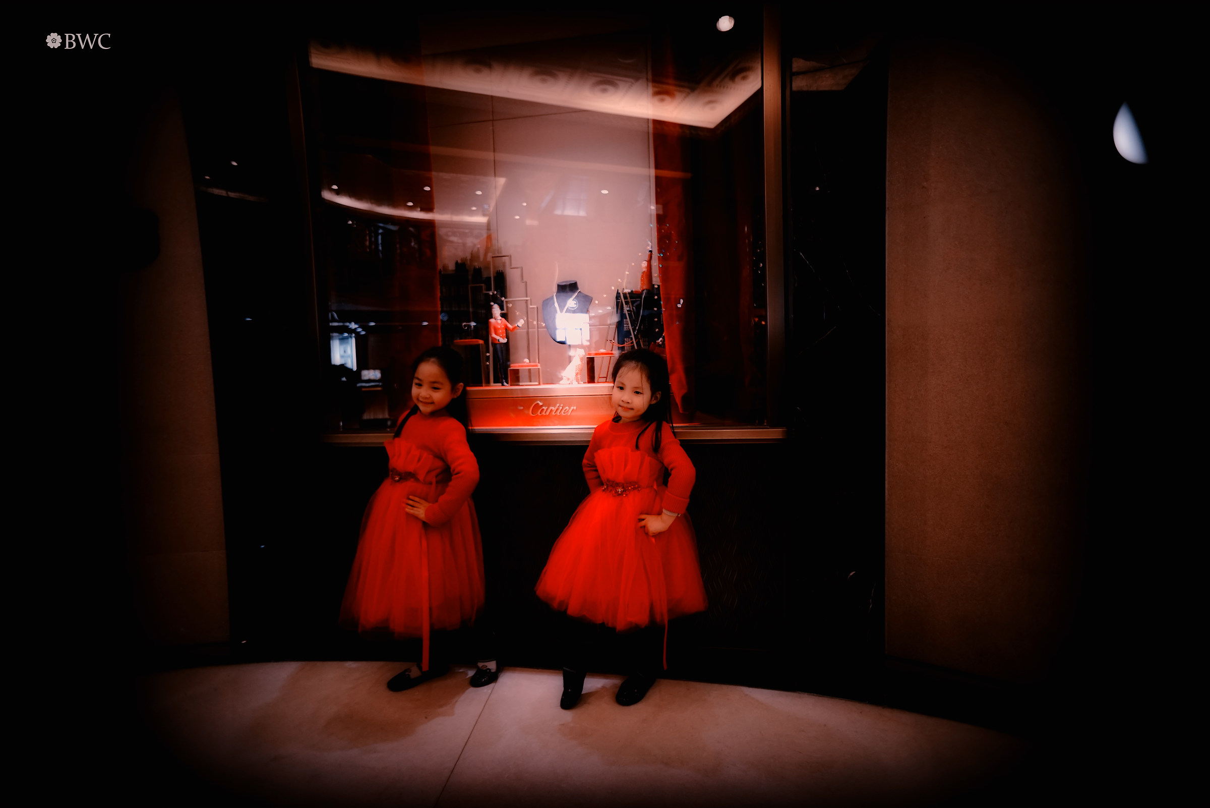 Two Little Models Catwalking