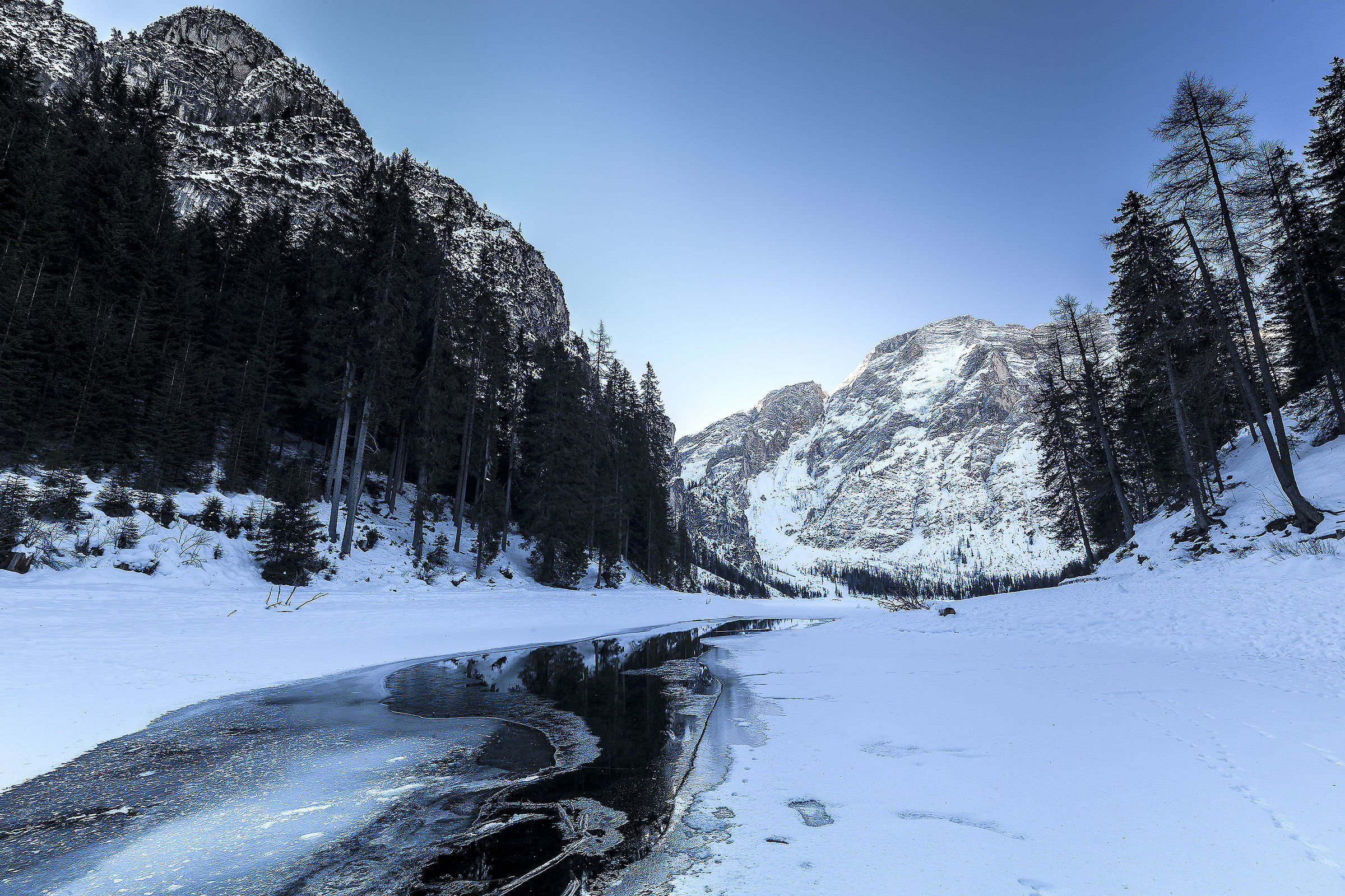 braies, il lago di ghiaccio