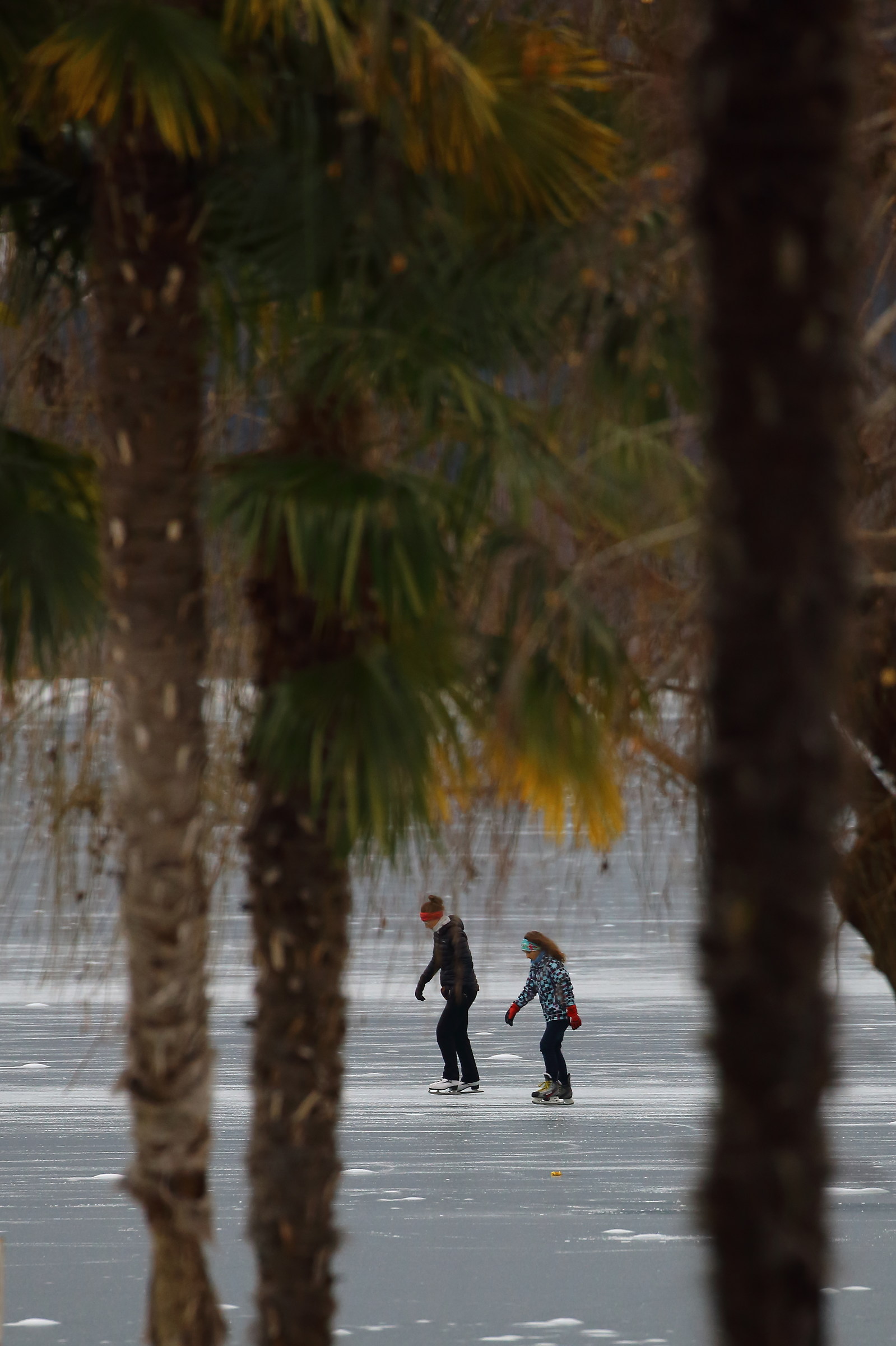 Maldive ? ......... no lago di Caldaro ghiacciato