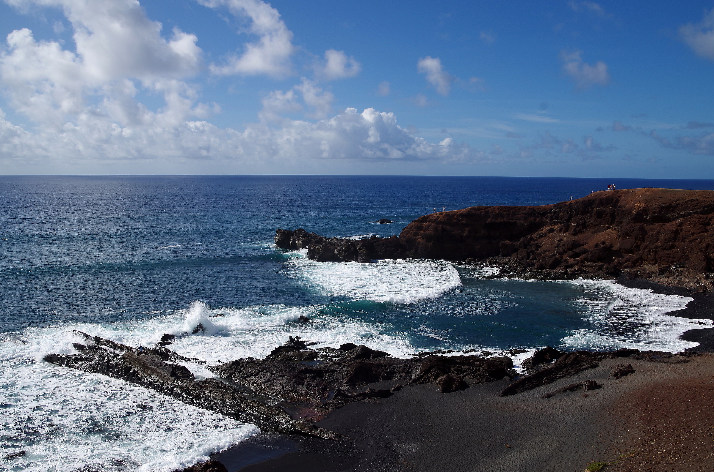 the sea of ??Lanzarote