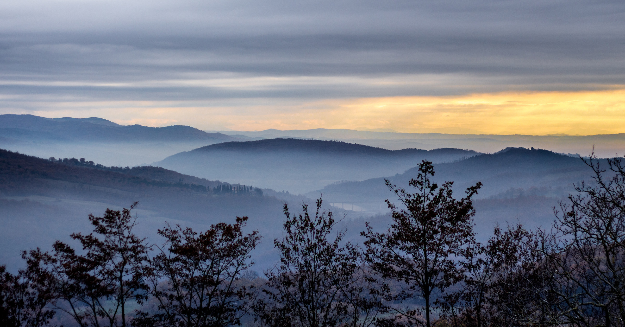 Fog in Tuscany Valtiberina